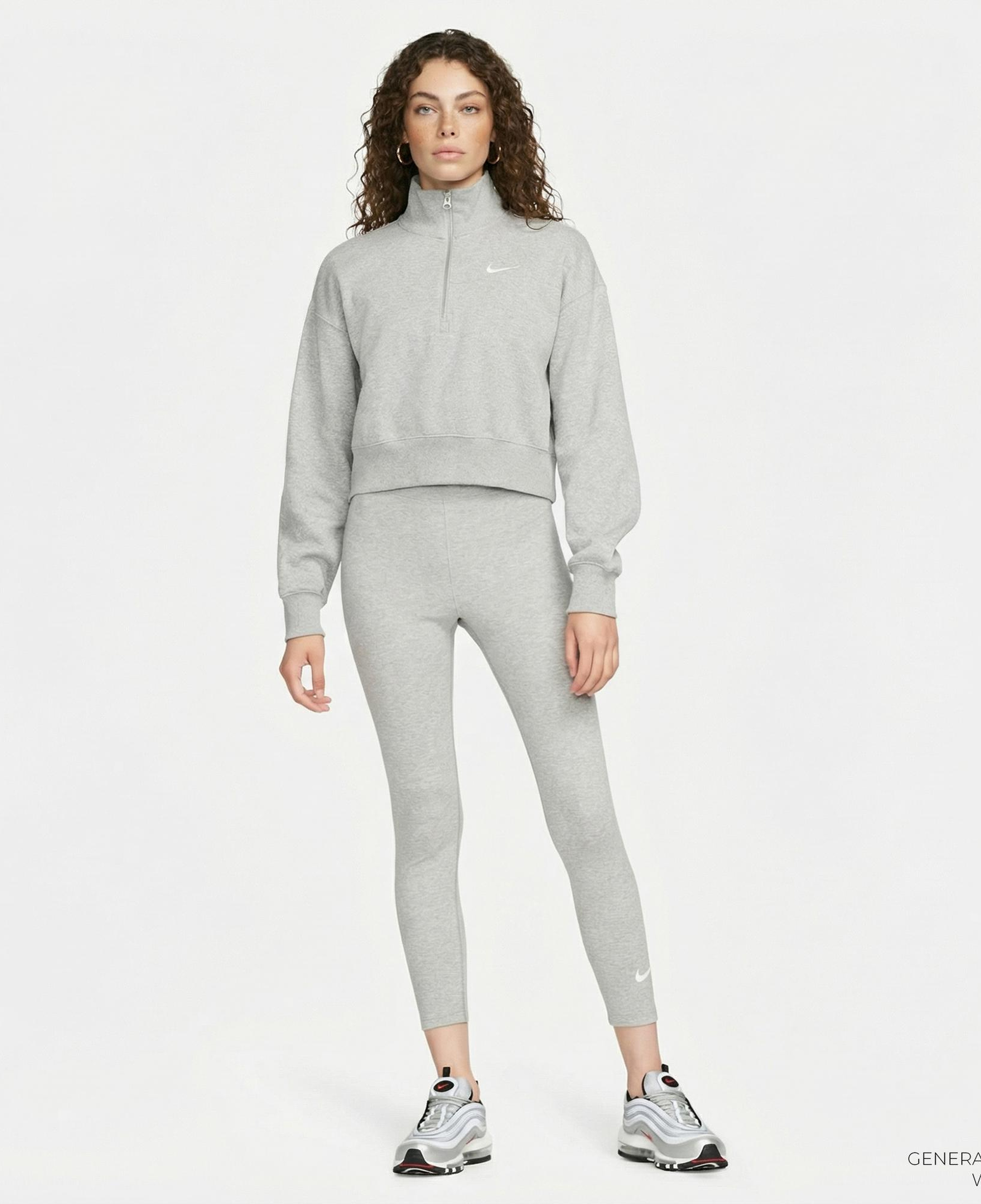 Nike Sportswear Classic High Rise 7/8 Kadın Gri Tayt
