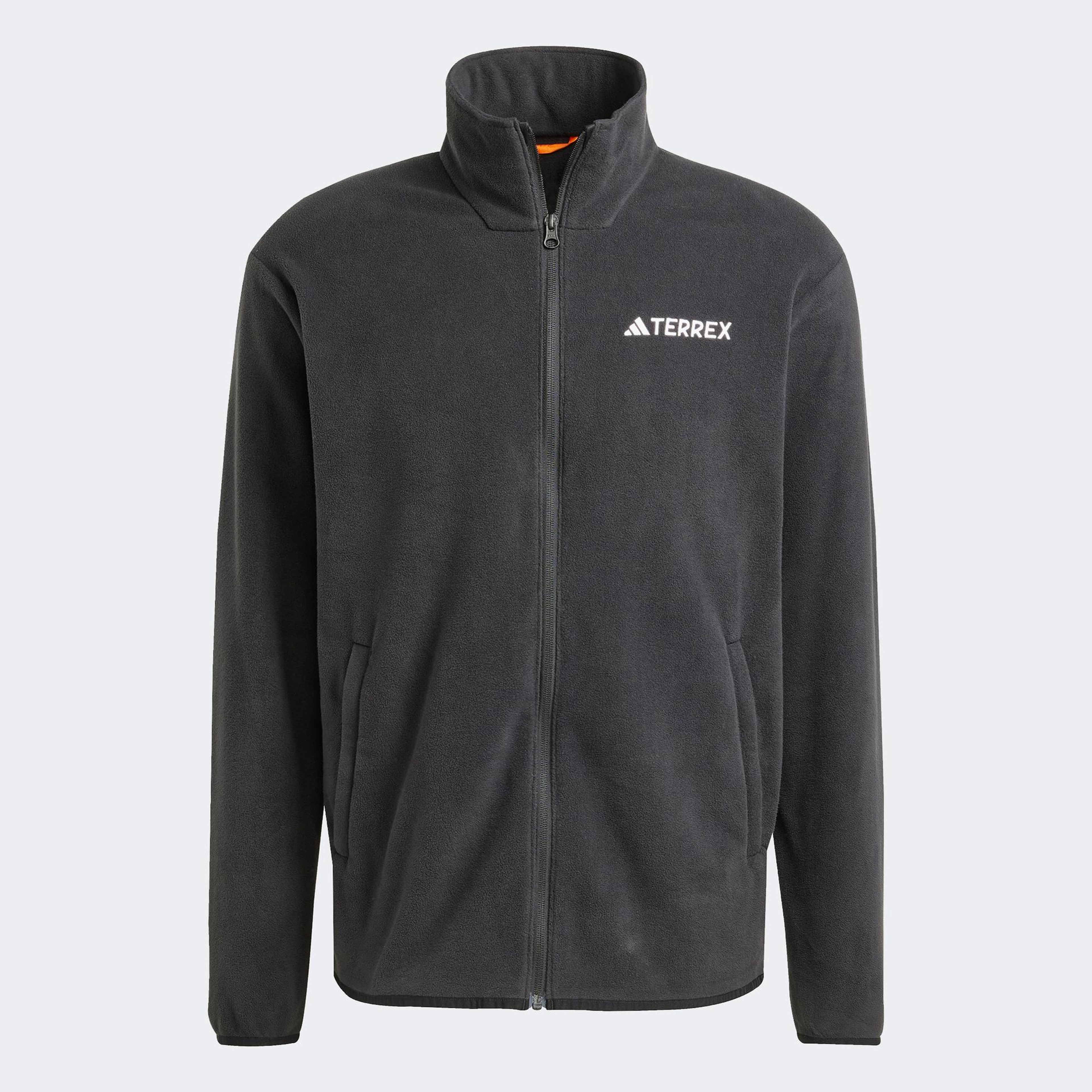 adidas Mountain Essentials Full-Zip Fleece Erkek Siyah Polar