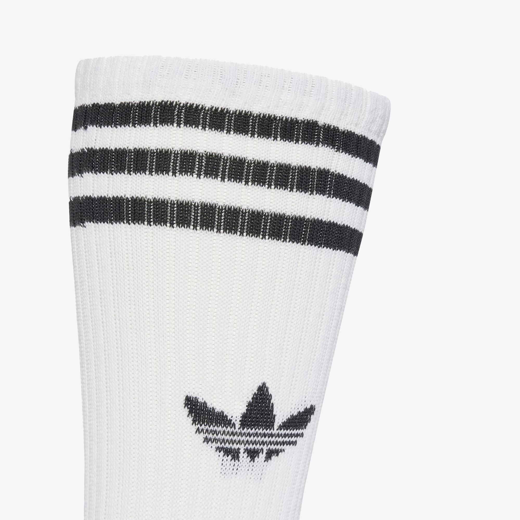 adidas 3-Stripes High Crew 3' lü Unisex Beyaz Çorap