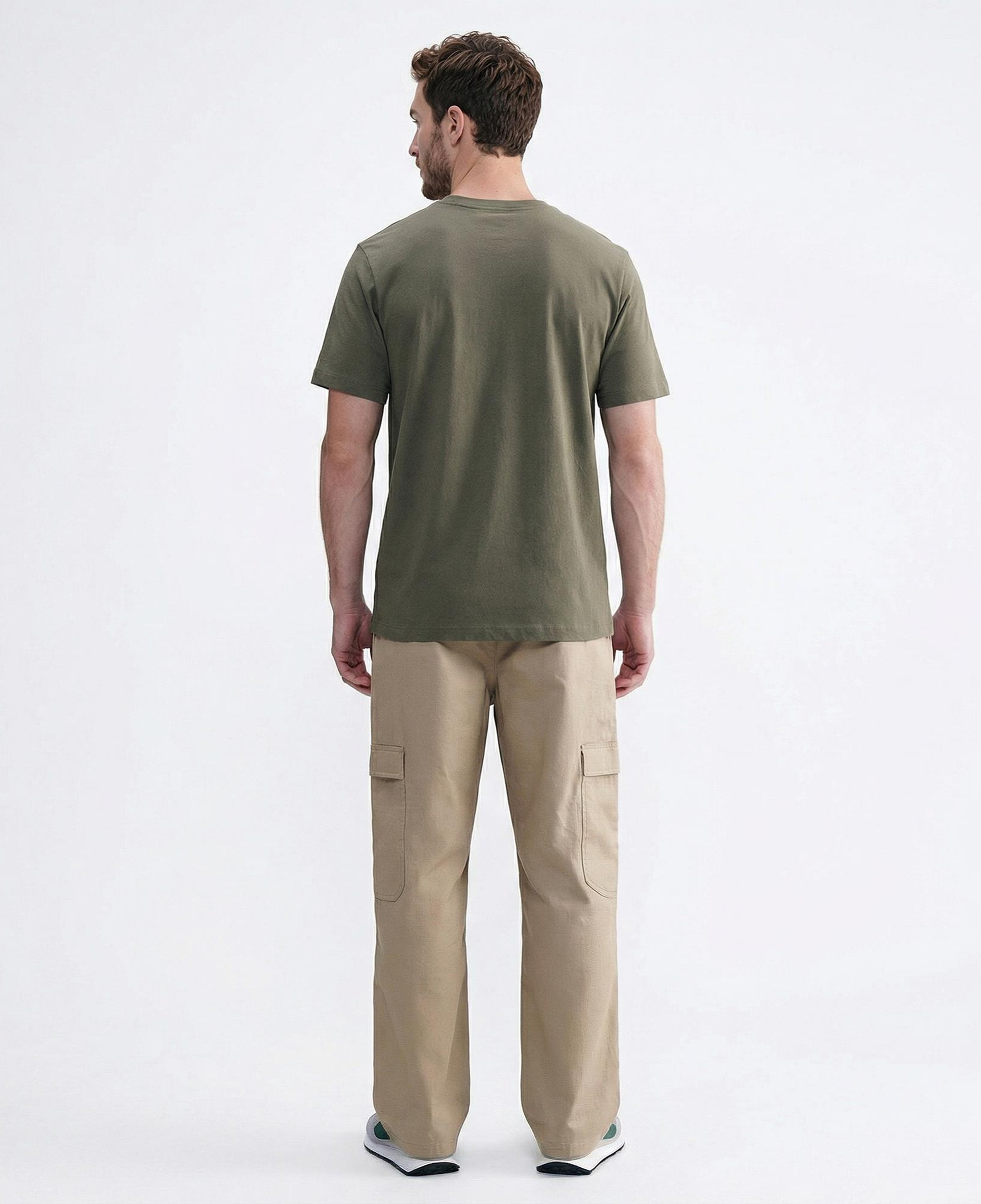 Nike Sportswear Icon Swoosh Erkek Haki T-Shirt