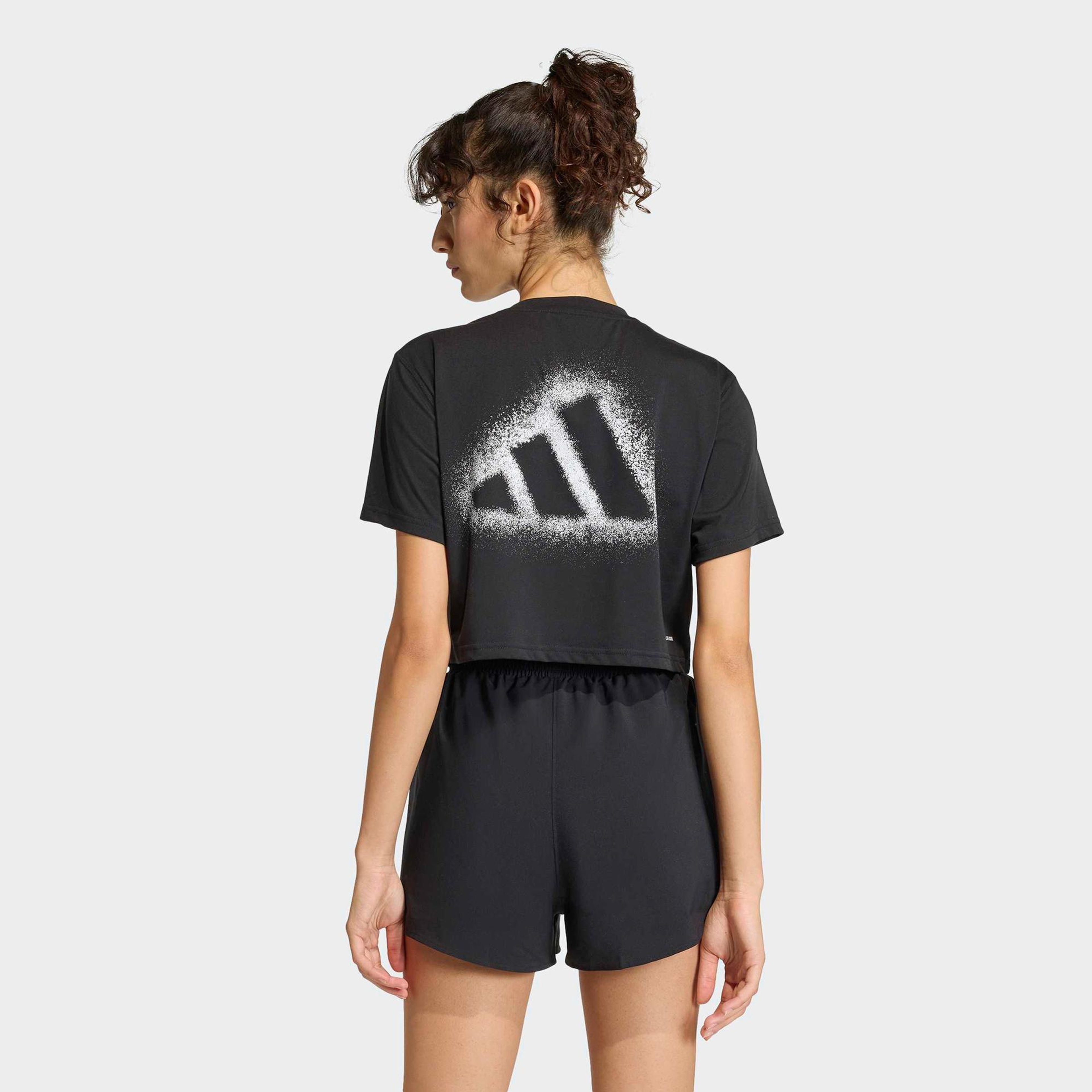 adidas Climacool Power Training Kadın Siyah Crop T-Shirt
