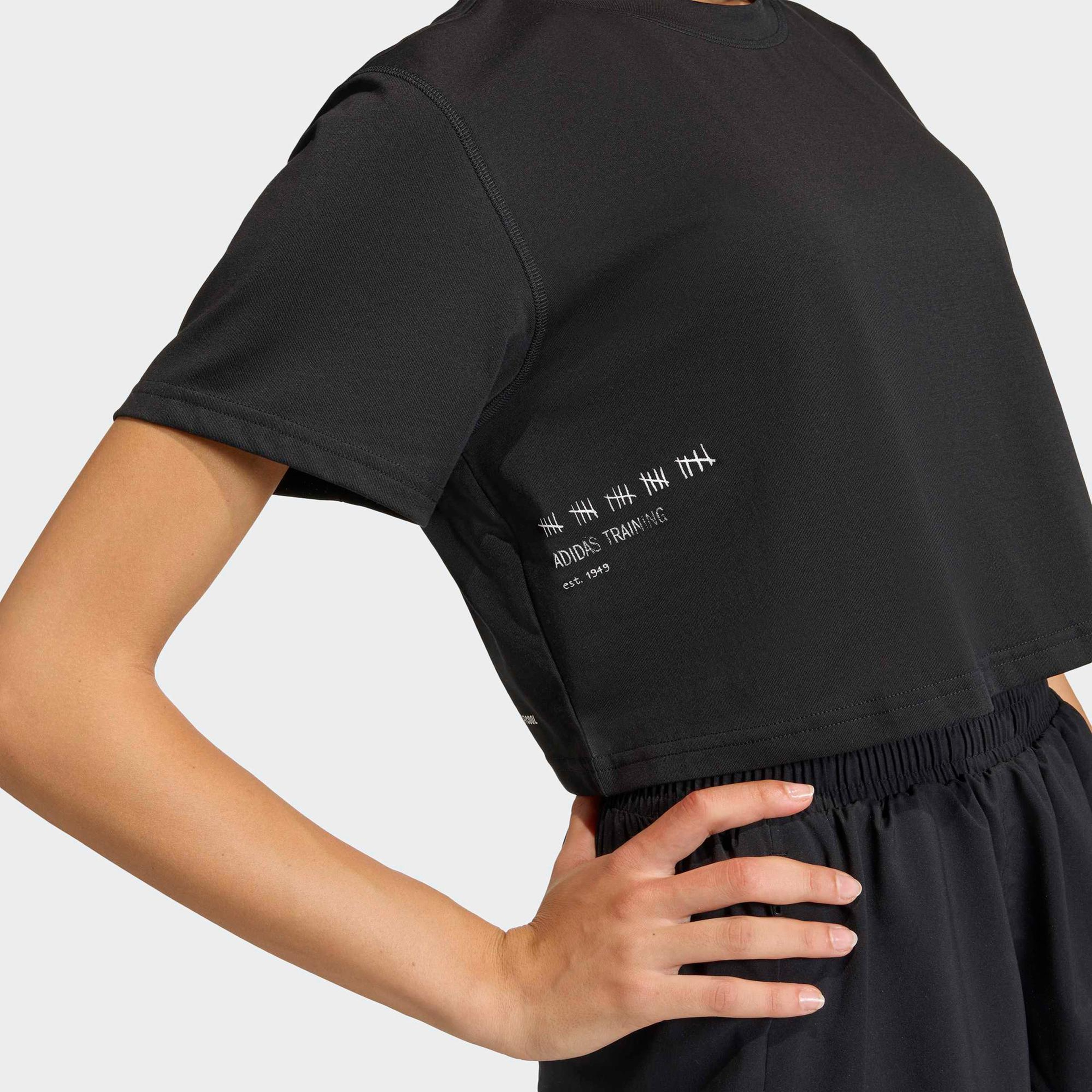 adidas Climacool Power Training Kadın Siyah Crop T-Shirt