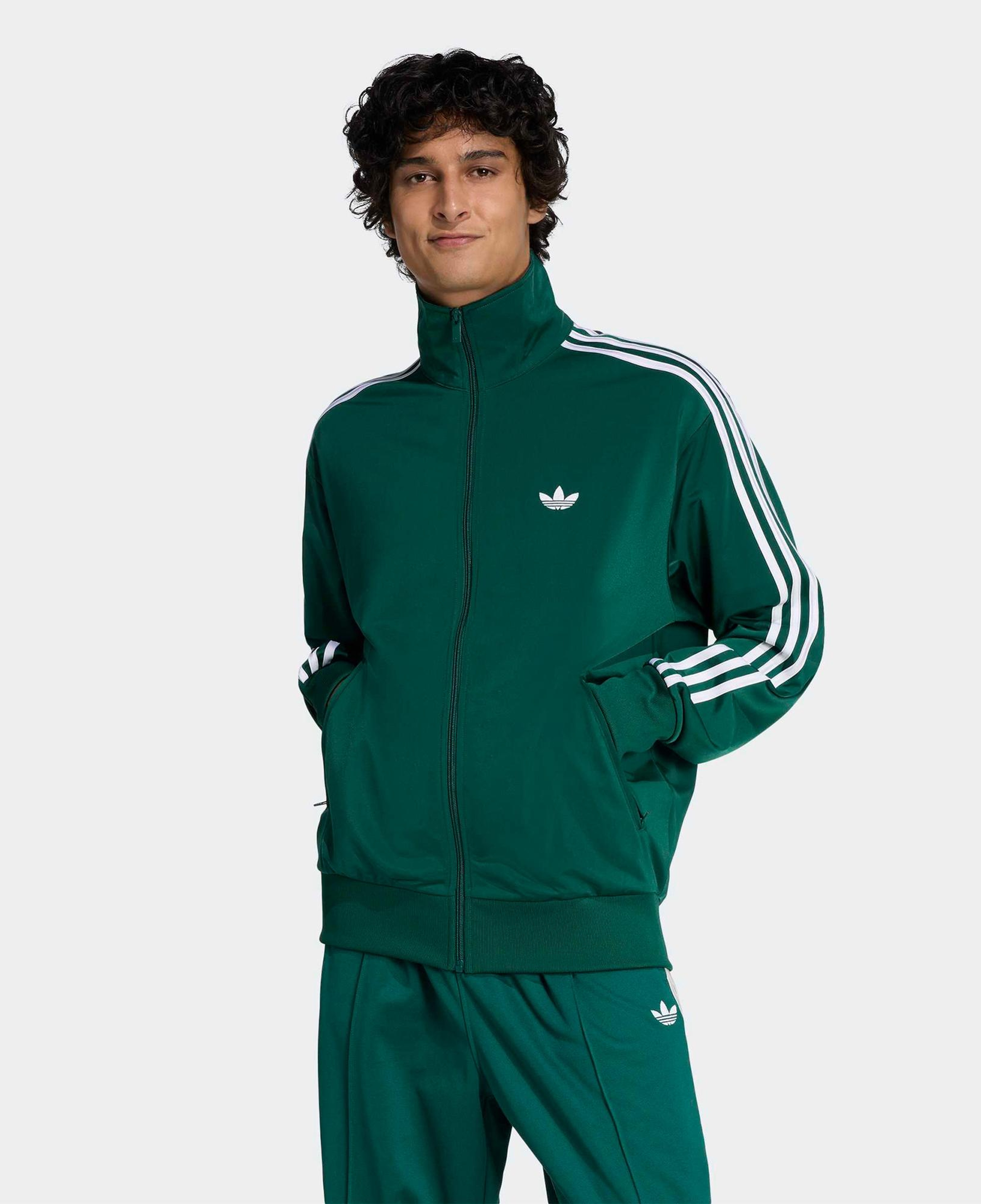adidas Firebird Erkek Yeşil Eşofman Üstü