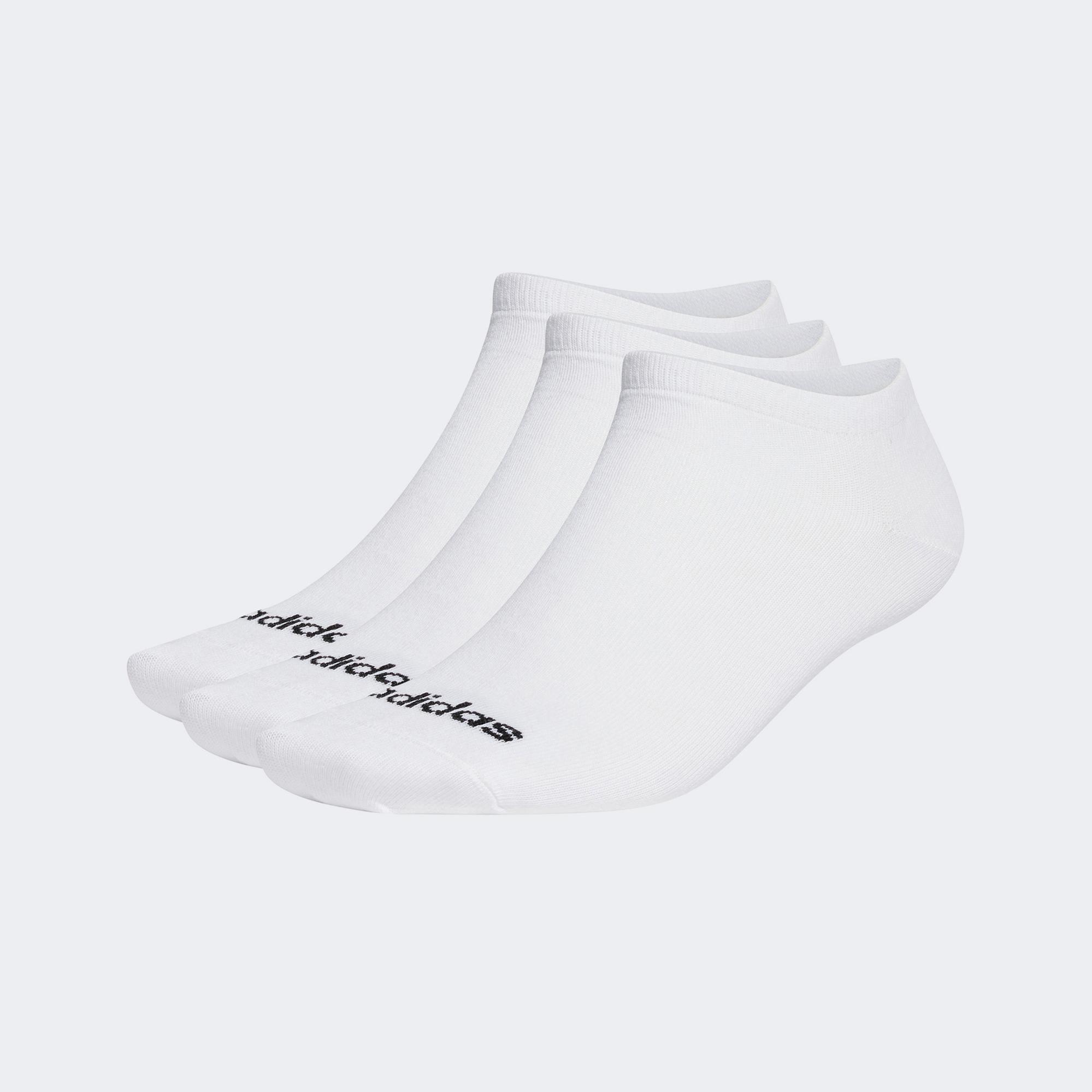 adidas Thin Linear Bileksiz 3' lü Unisex Beyaz Çorap