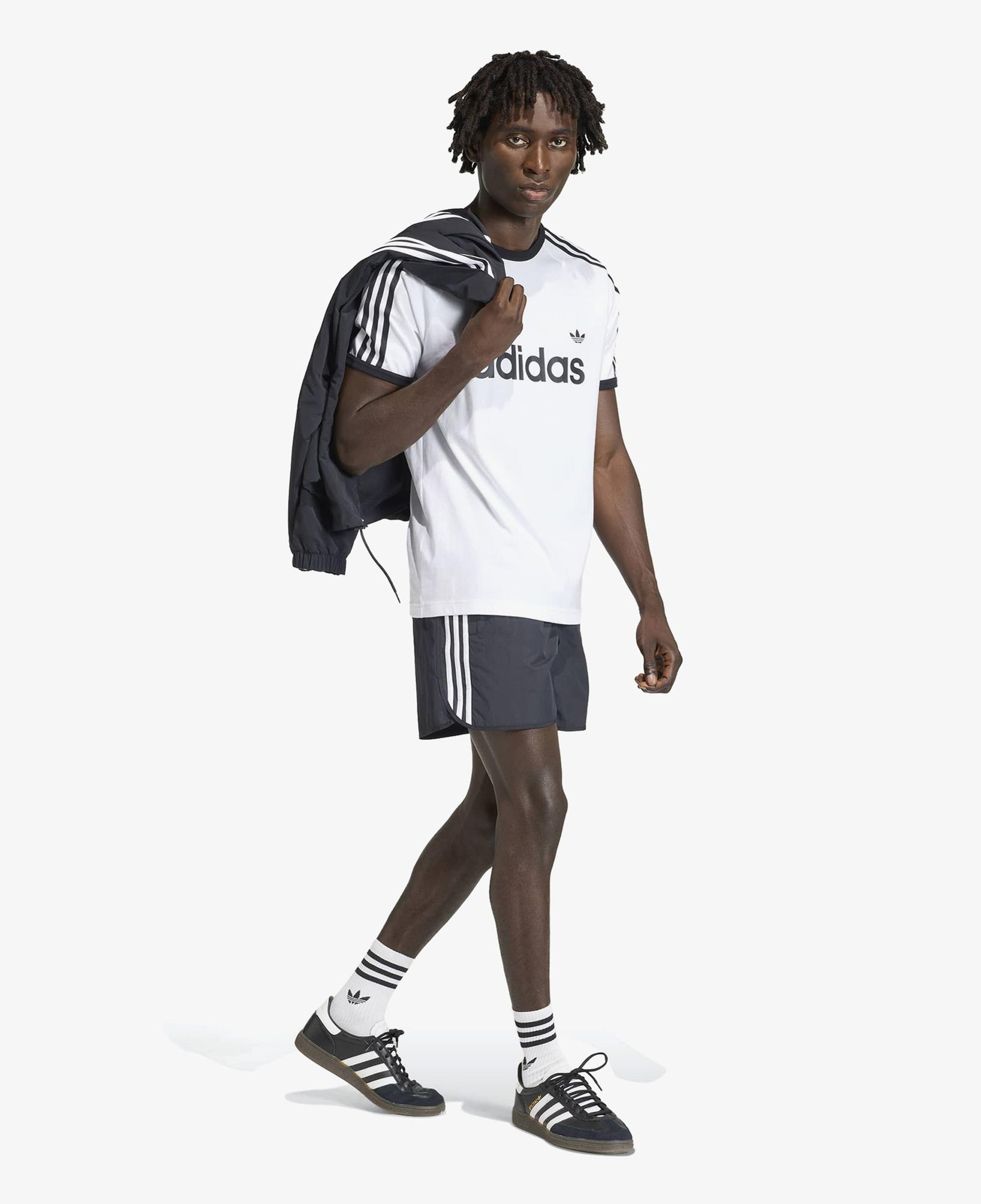 adidas 3-Stripes Ringer Erkek Beyaz T-Shirt