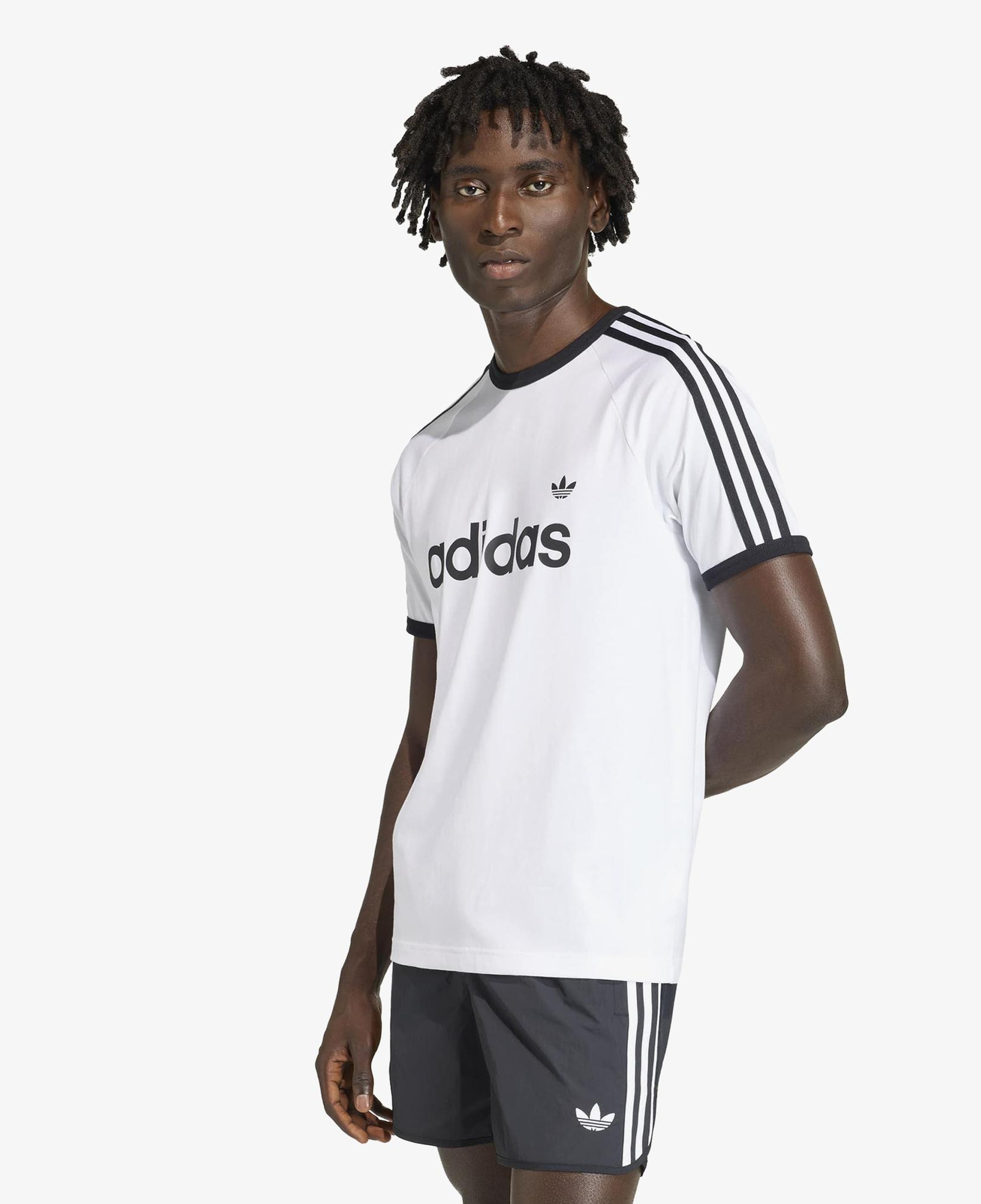 adidas 3-Stripes Ringer Erkek Beyaz T-Shirt