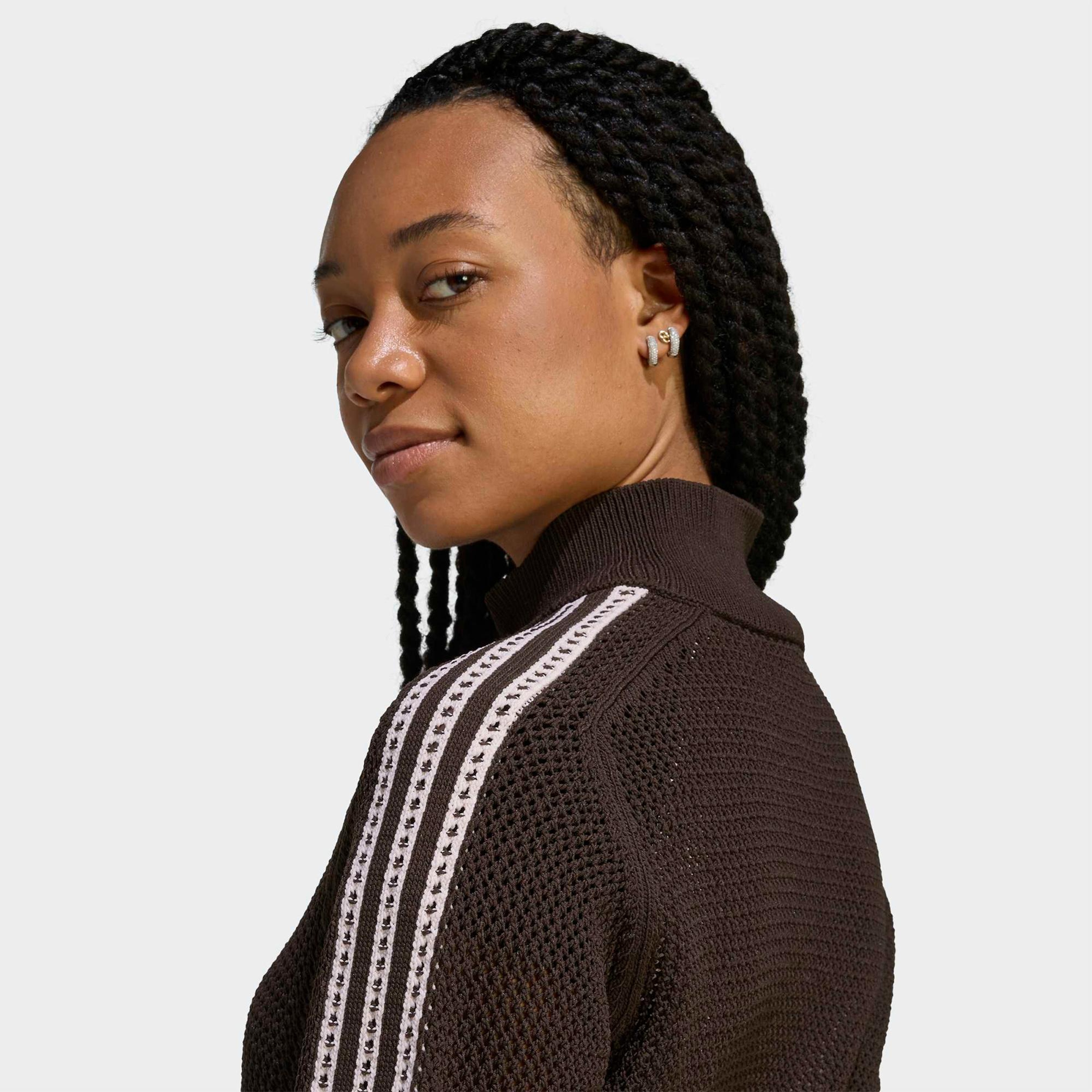 adidas Crochet Kadın Kahverengi Eşofman Üstü