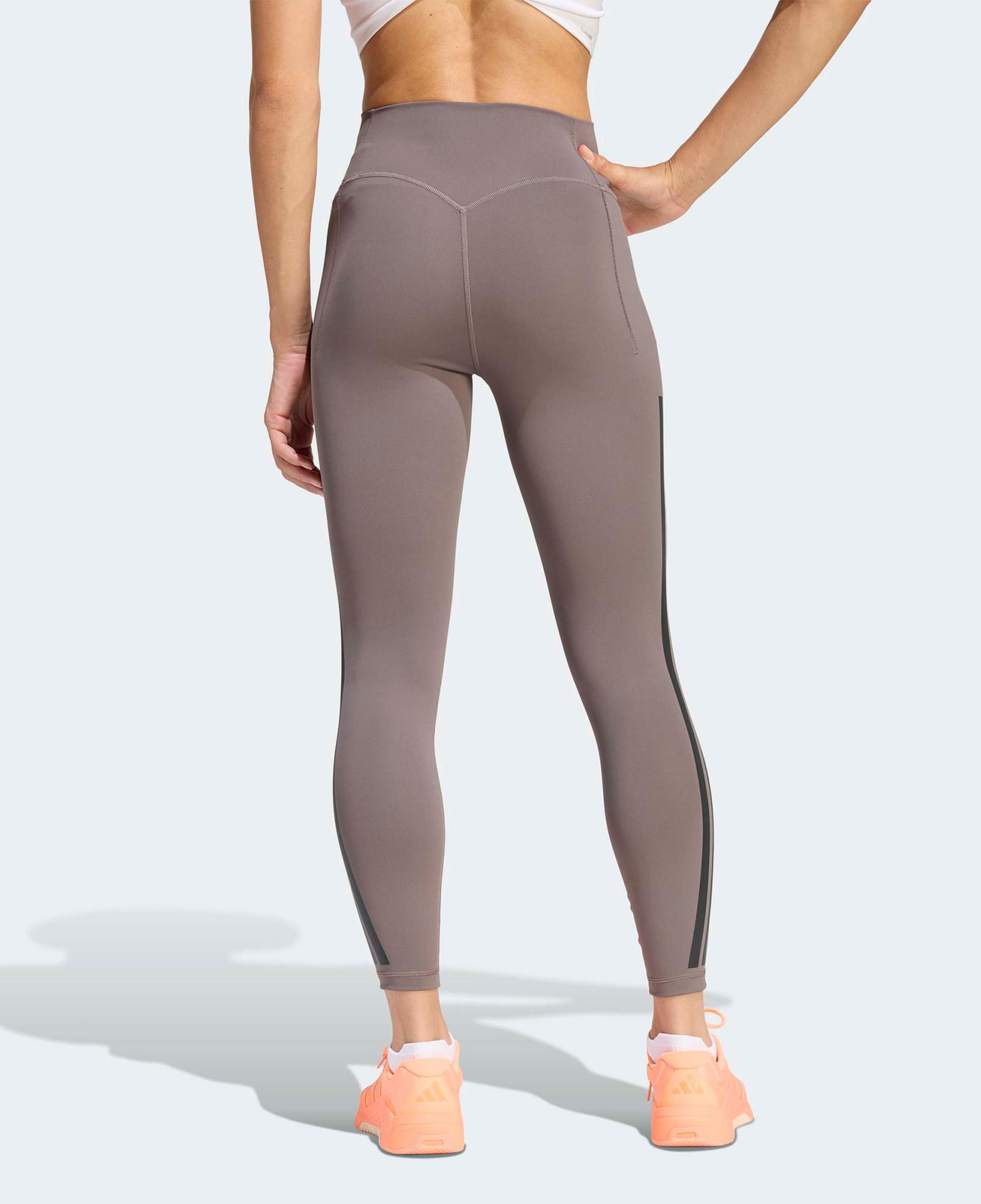 adidas Optime Workout 3-Stripes Kadın Bej Tayt