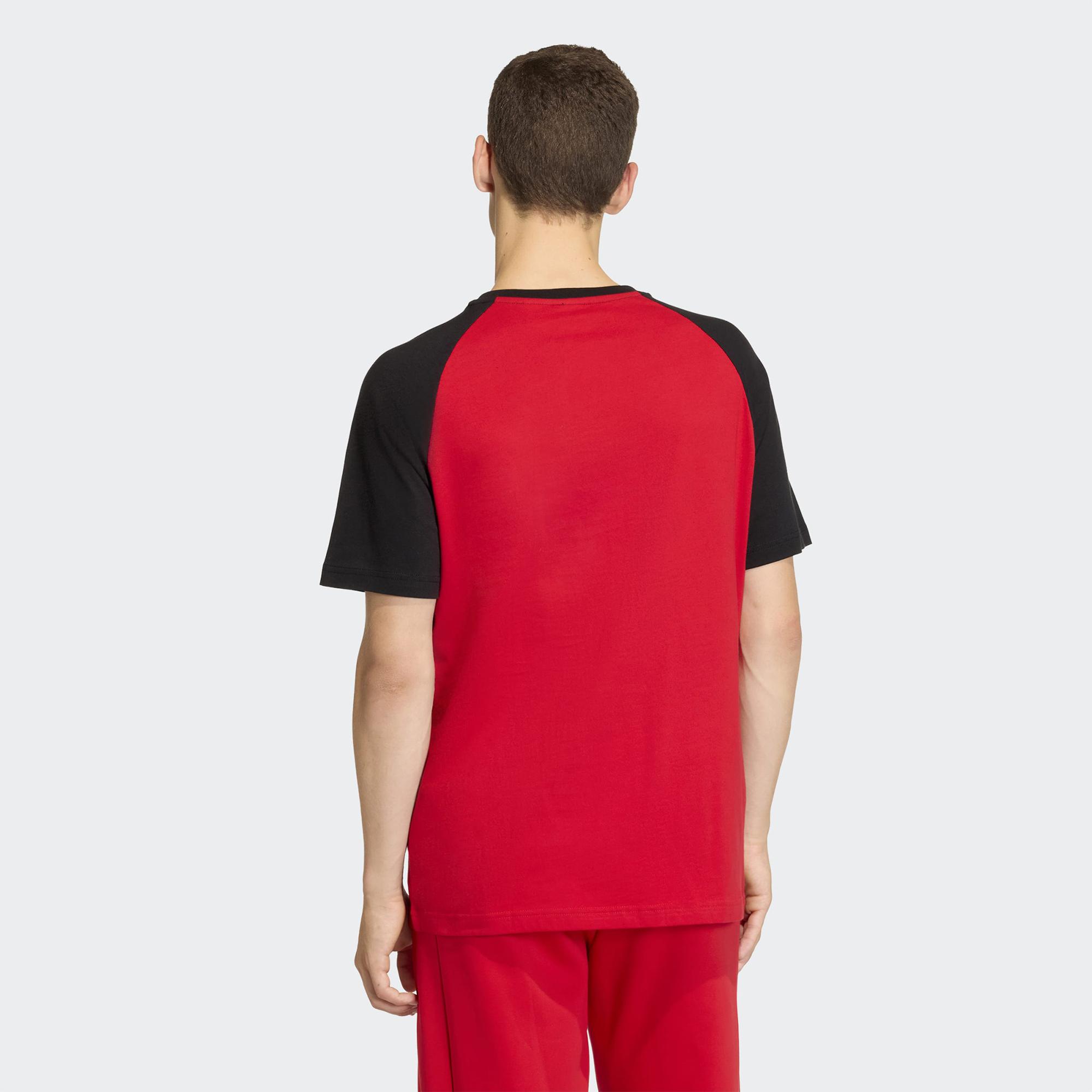 adidas Chest Stripes Erkek Kırmızı T-Shirt