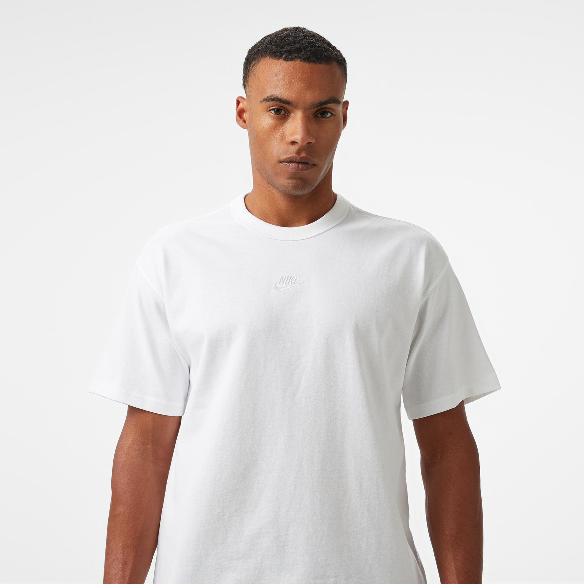 Nike Sportswear Premium Essentials Erkek Beyaz T-Shirt