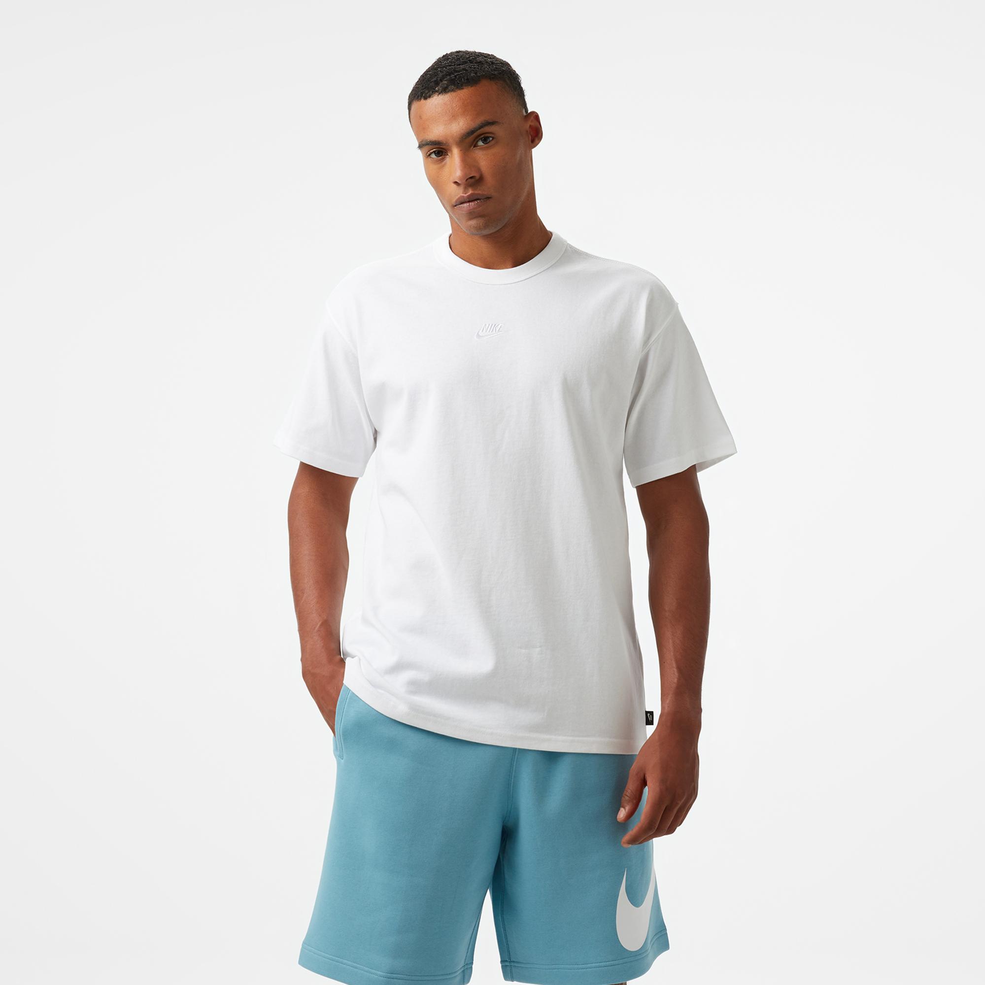 Nike Sportswear Premium Essentials Erkek Beyaz T-Shirt