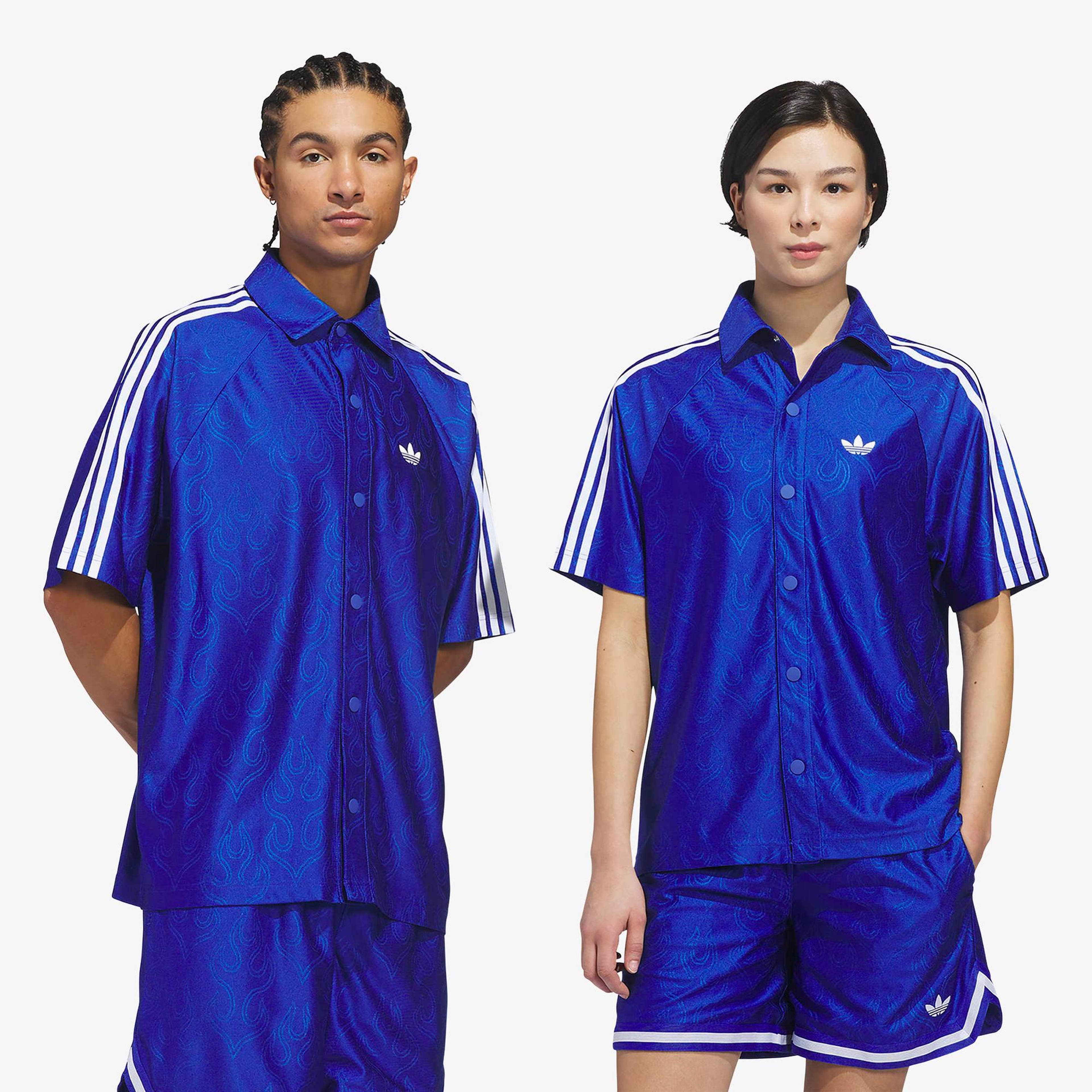adidas Jacquard Unisex Mavi Gömlek