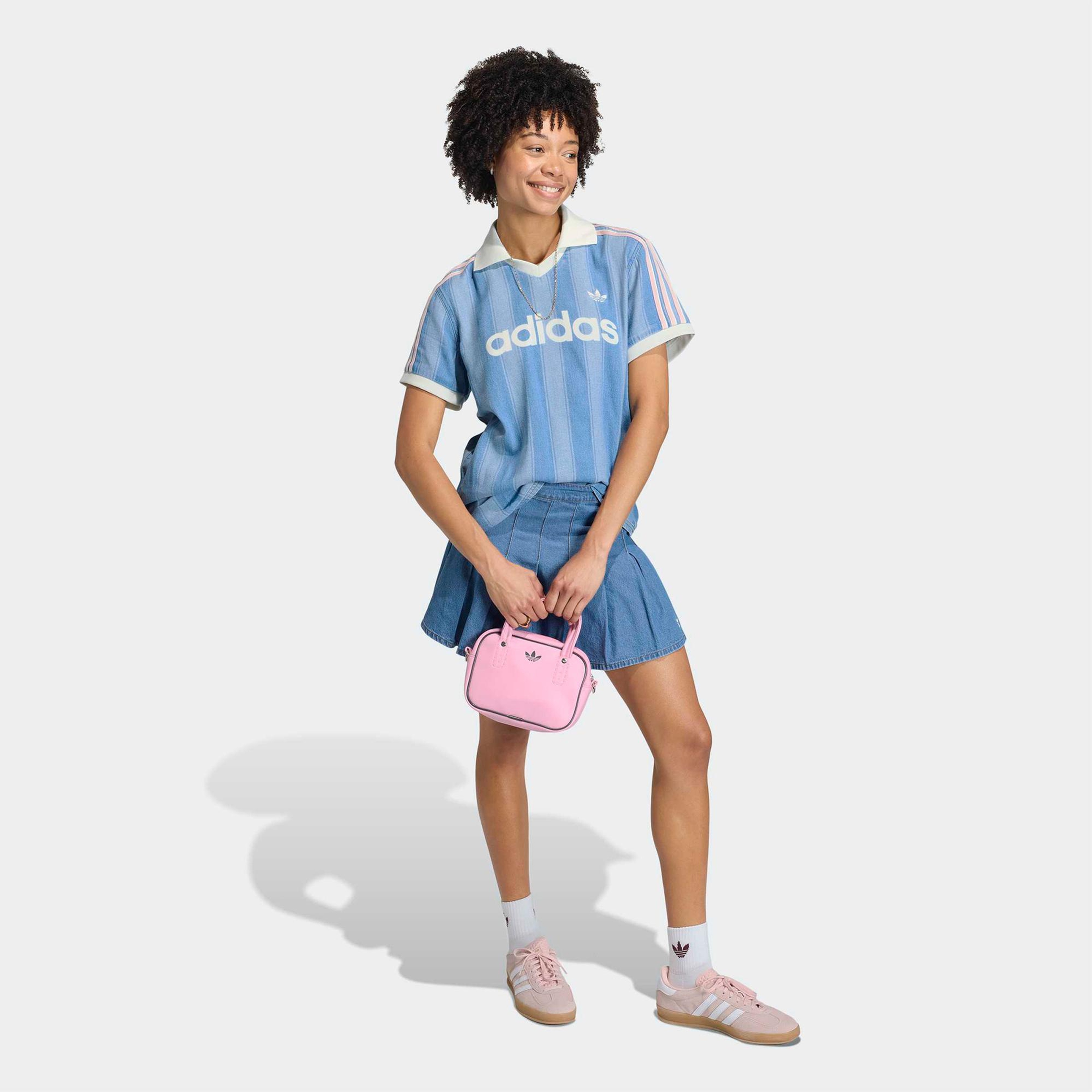 adidas Denim Jersey Kadın Mavi T-Shirt