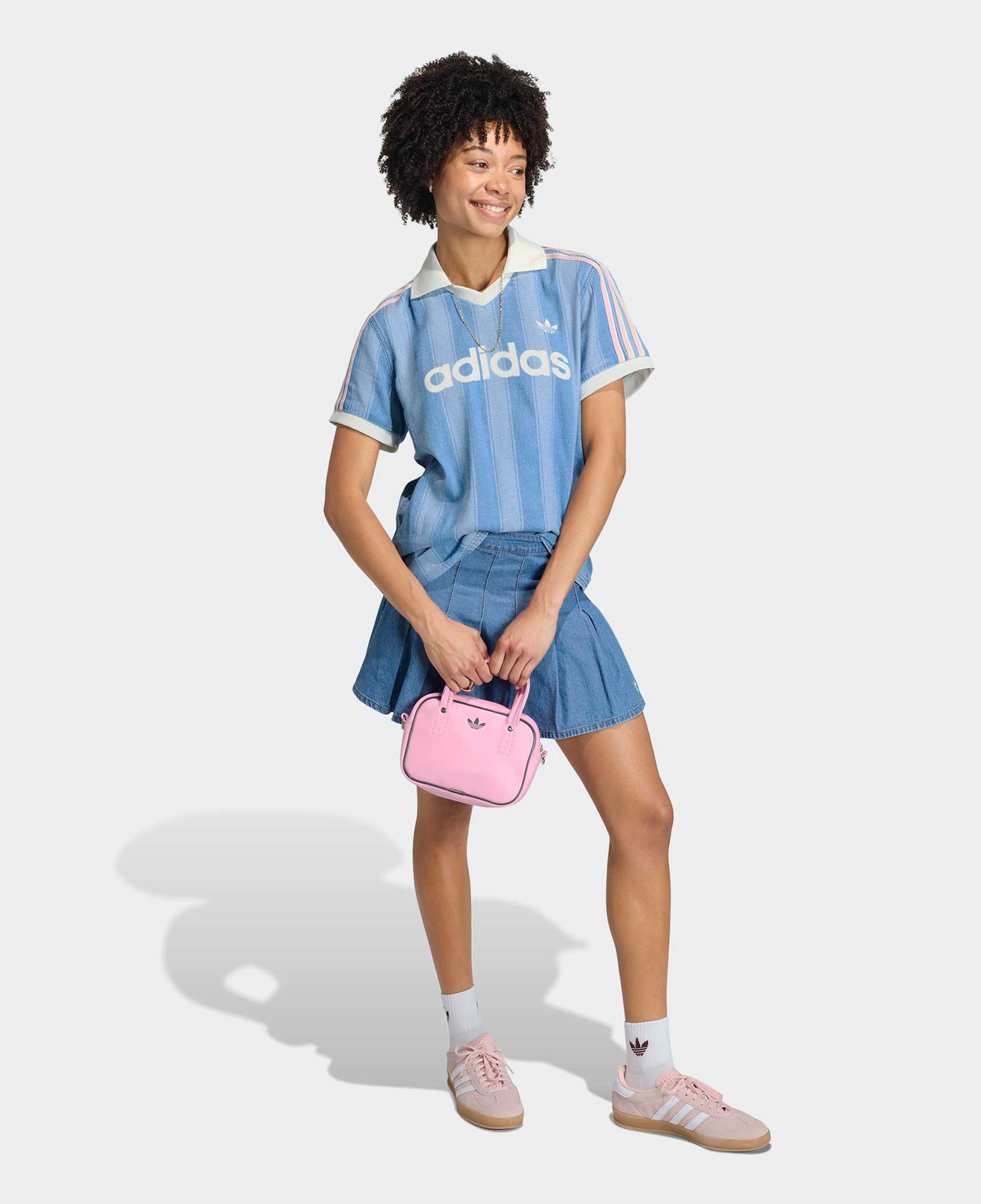 adidas Denim Jersey Kadın Mavi T-Shirt