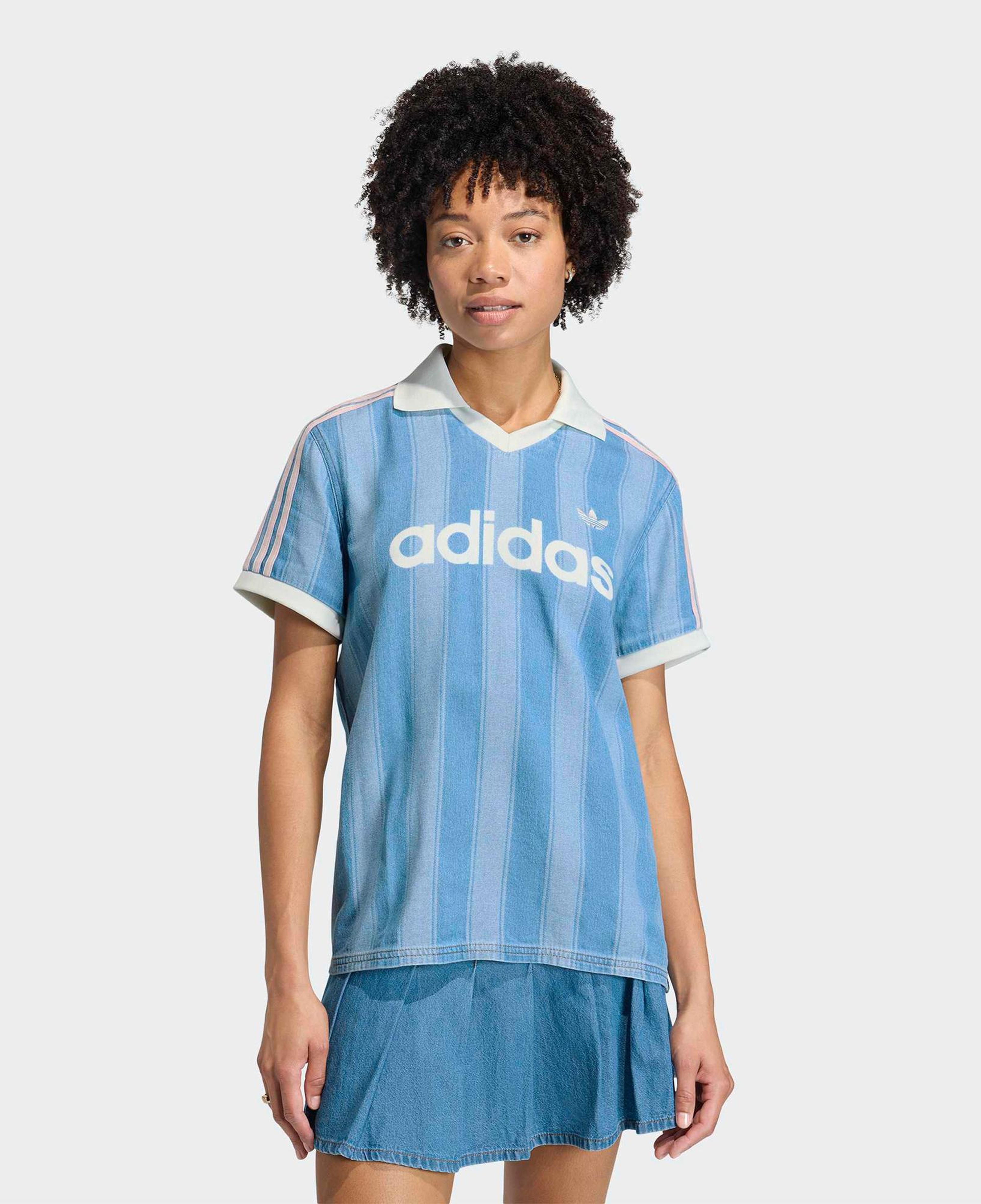 adidas Denim Jersey Kadın Mavi T-Shirt