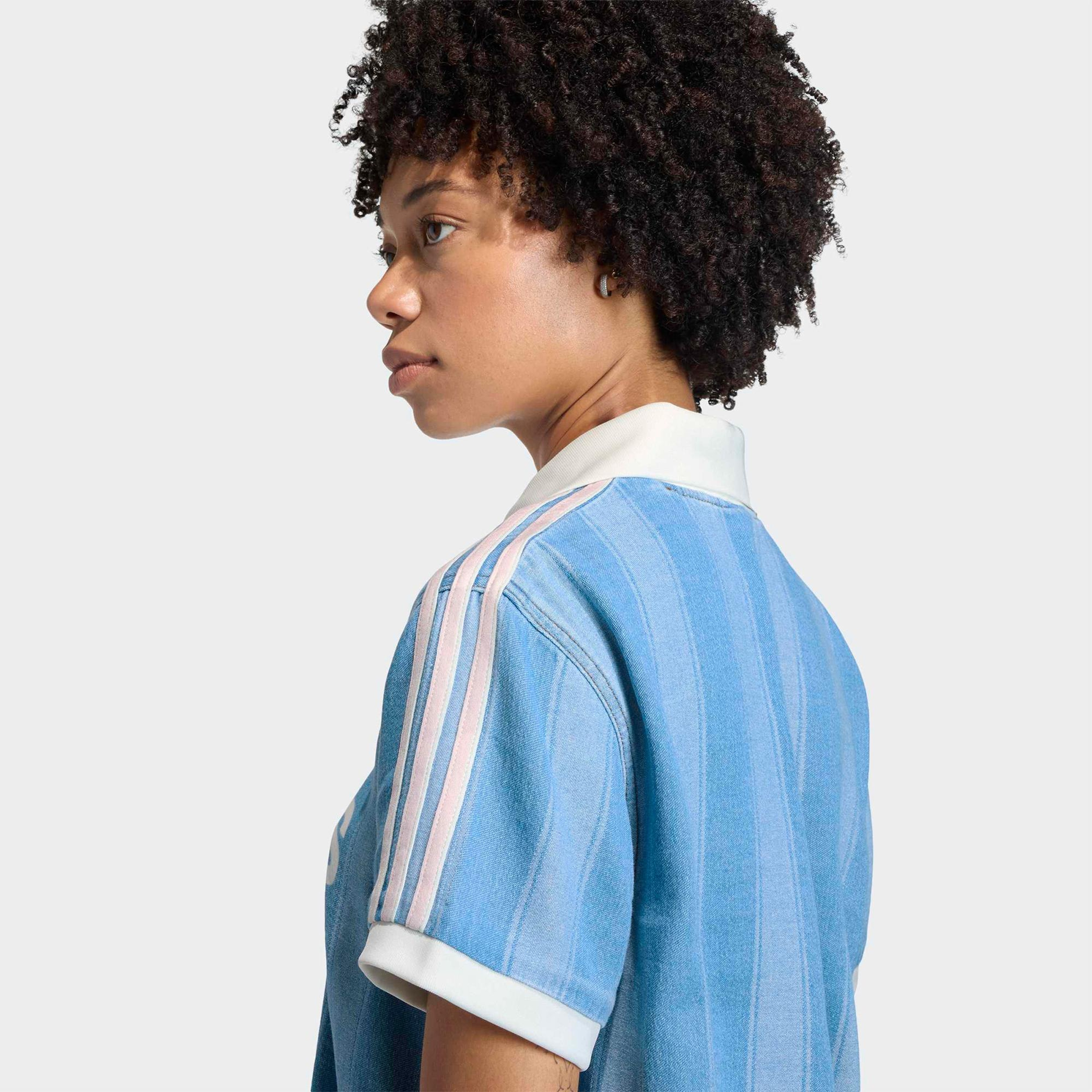 adidas Denim Jersey Kadın Mavi T-Shirt