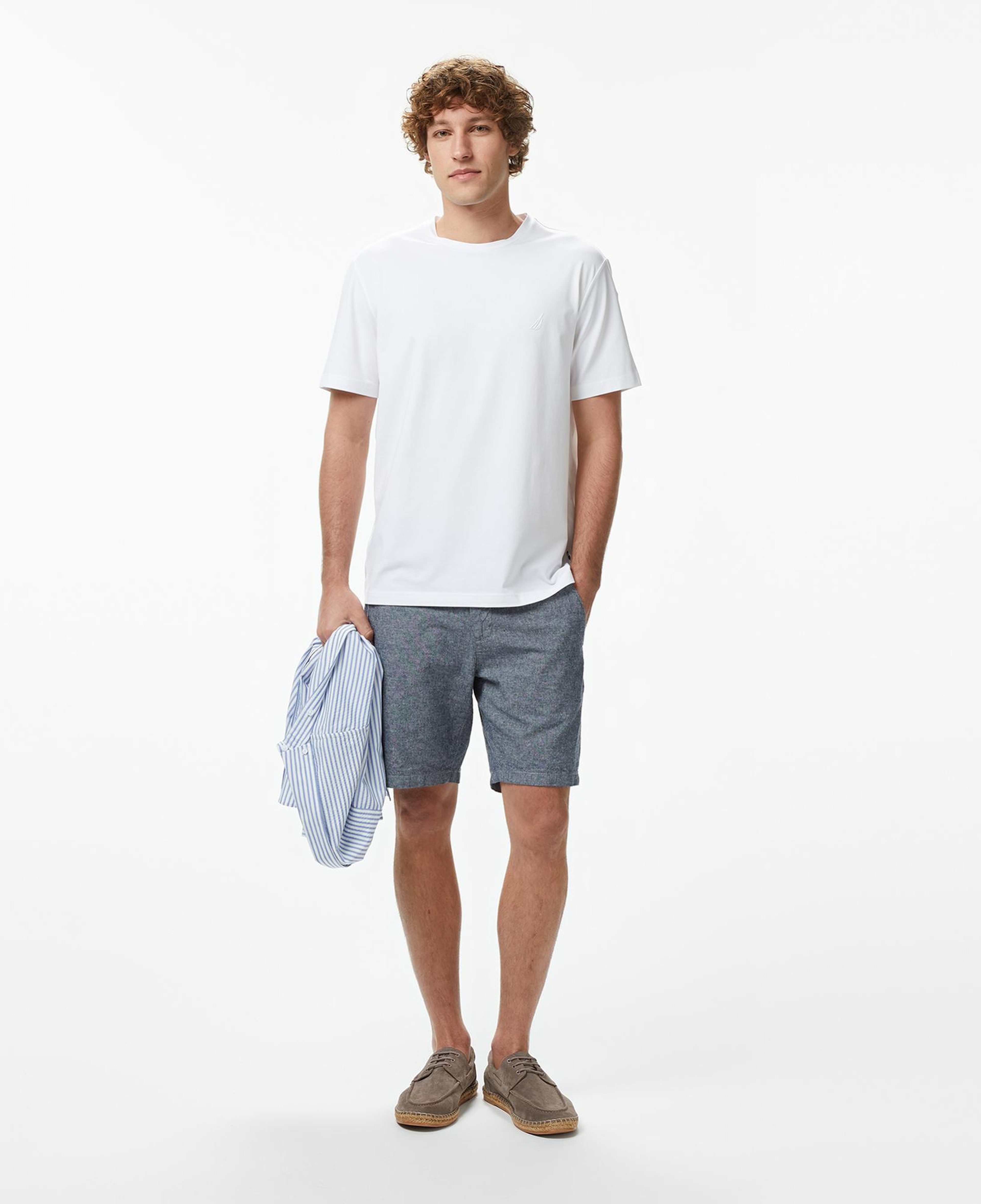 Nautica Erkek Beyaz Regular Fit T-Shirt