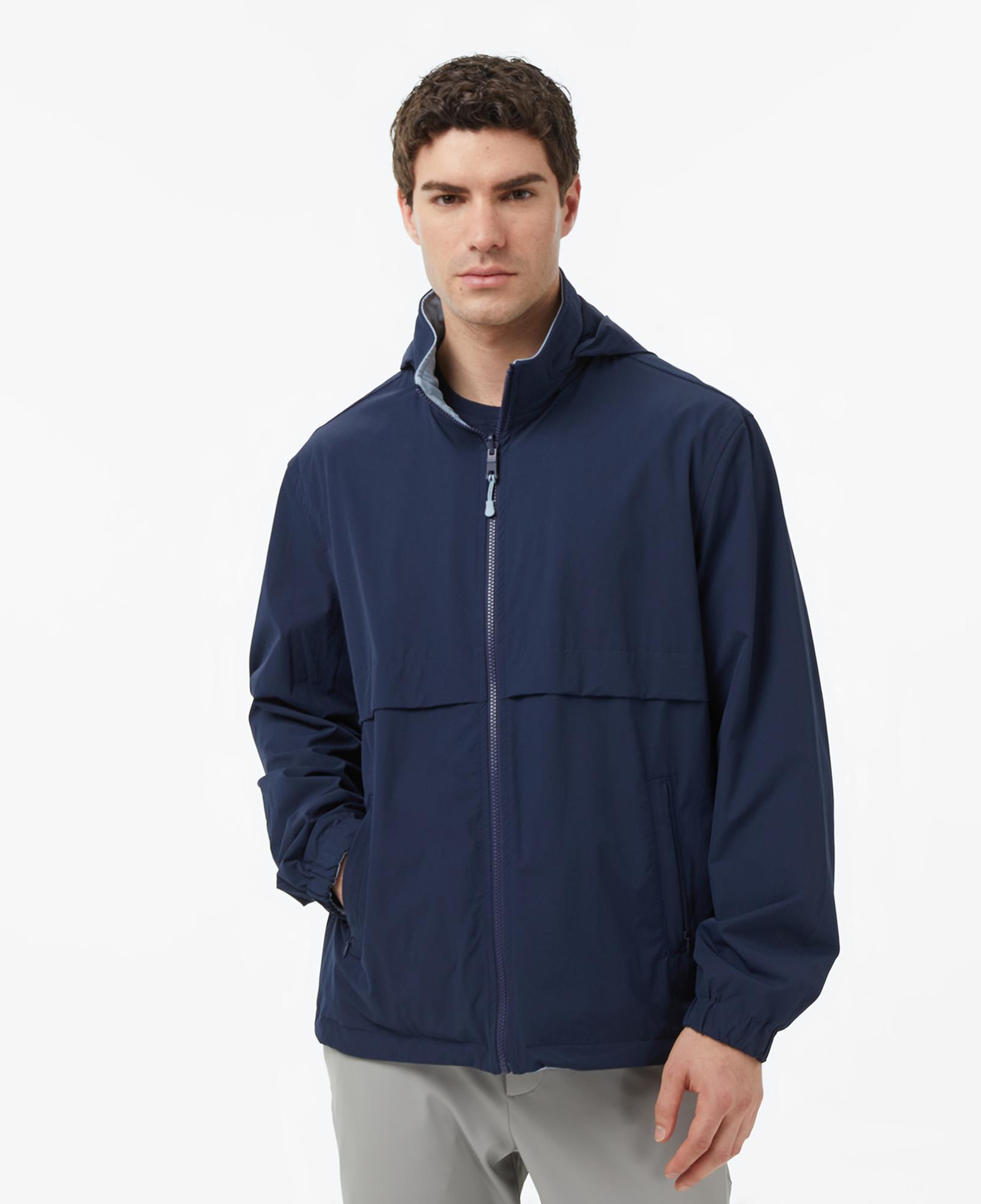 Nautica Erkek Lacivert Regular Fit Dik Yaka Çift Taraflı Su İtici Mont