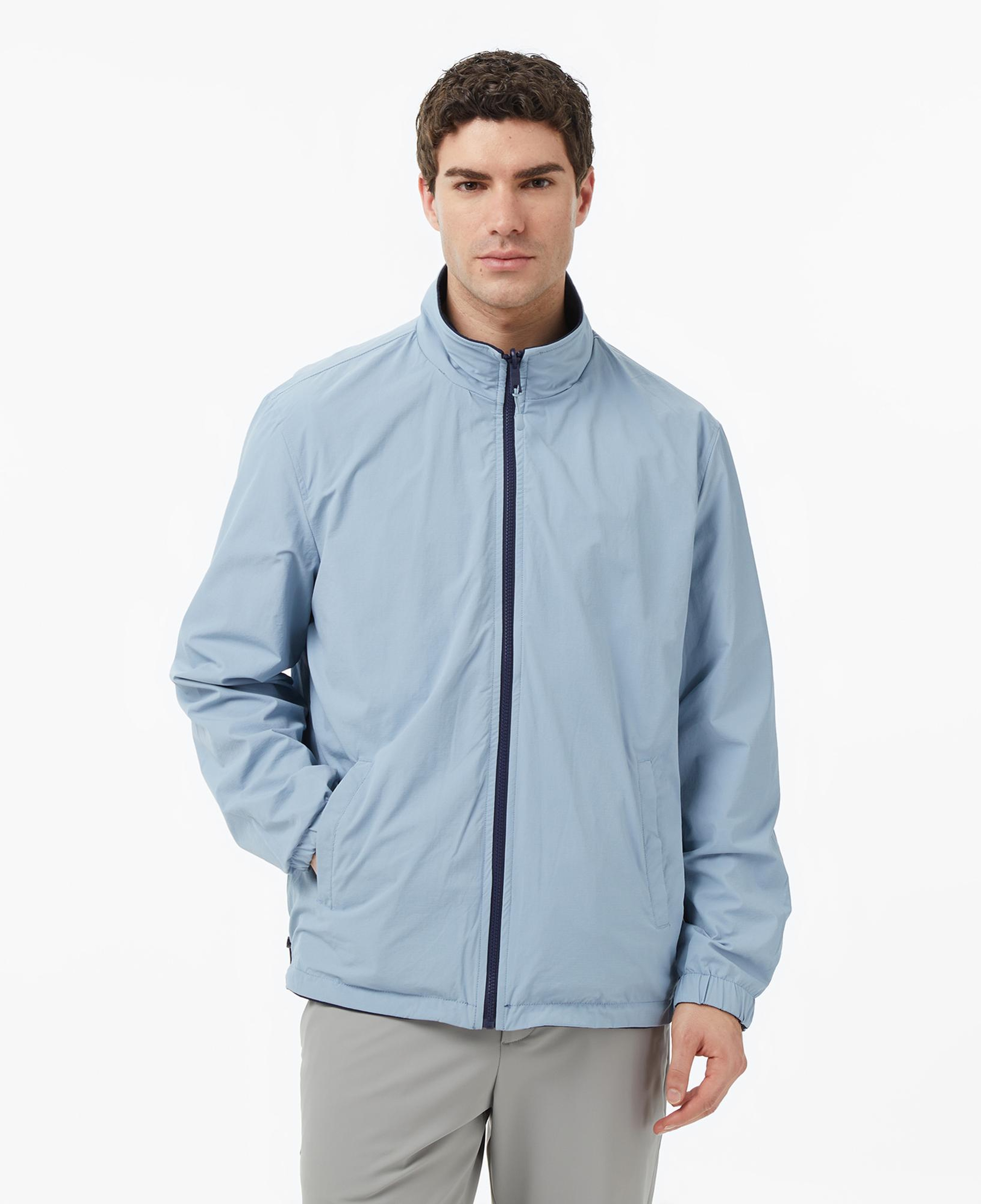 Nautica Erkek Lacivert Regular Fit Dik Yaka Çift Taraflı Su İtici Mont