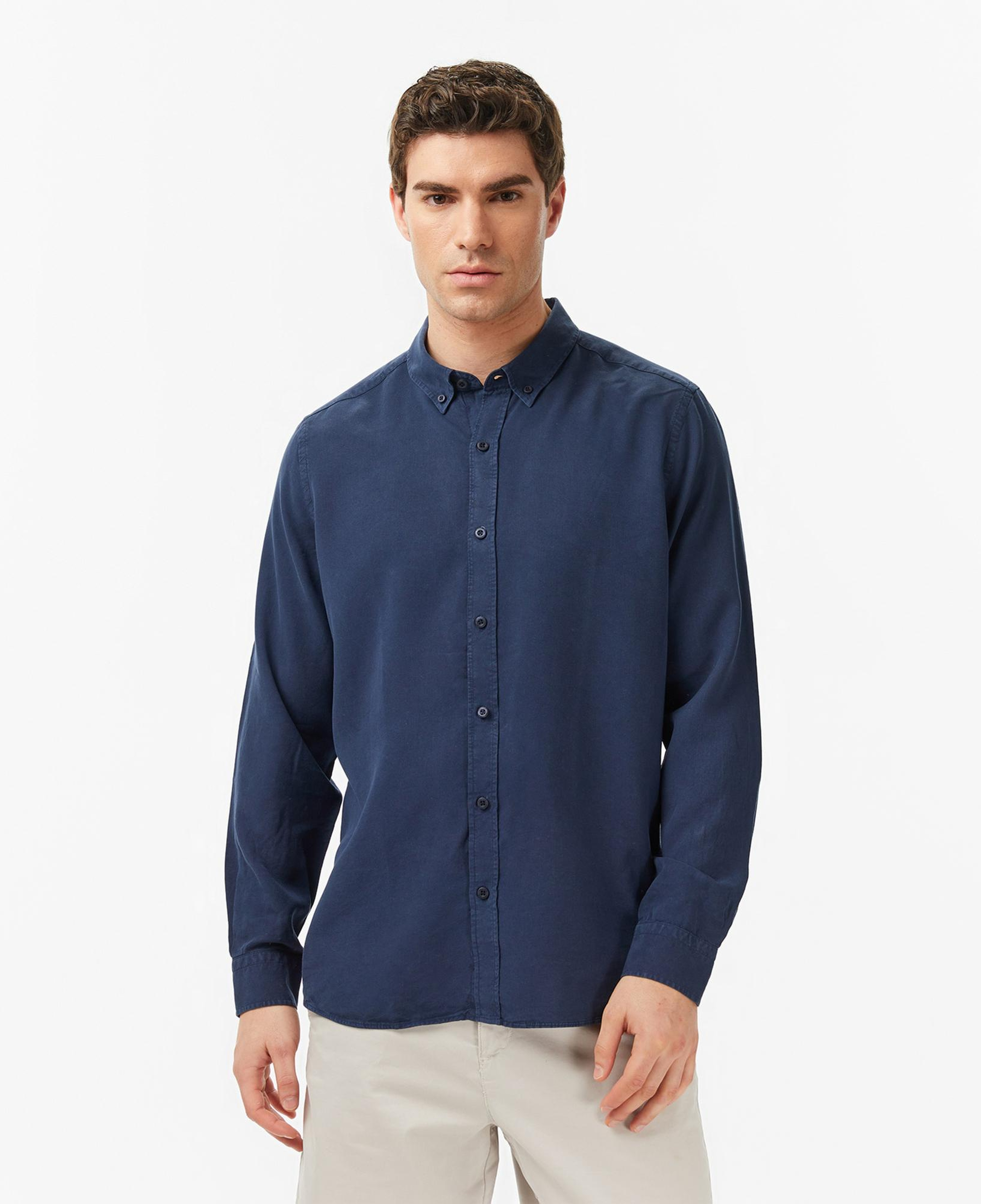 Nautica Erkek Lacivert Regular Fit Gömlek