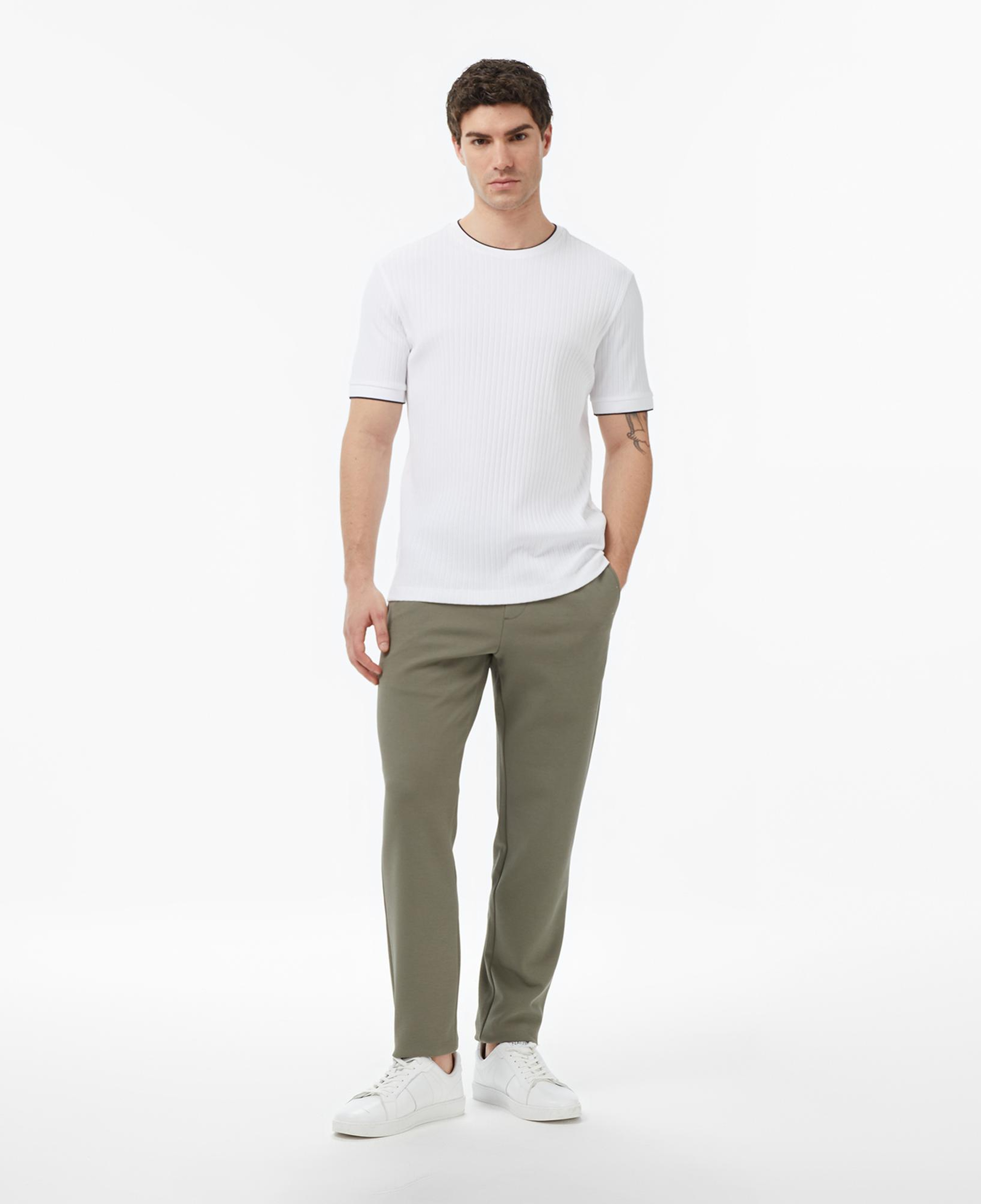 Nautica Erkek Beyaz Regular Fit Çizgili T-Shirt