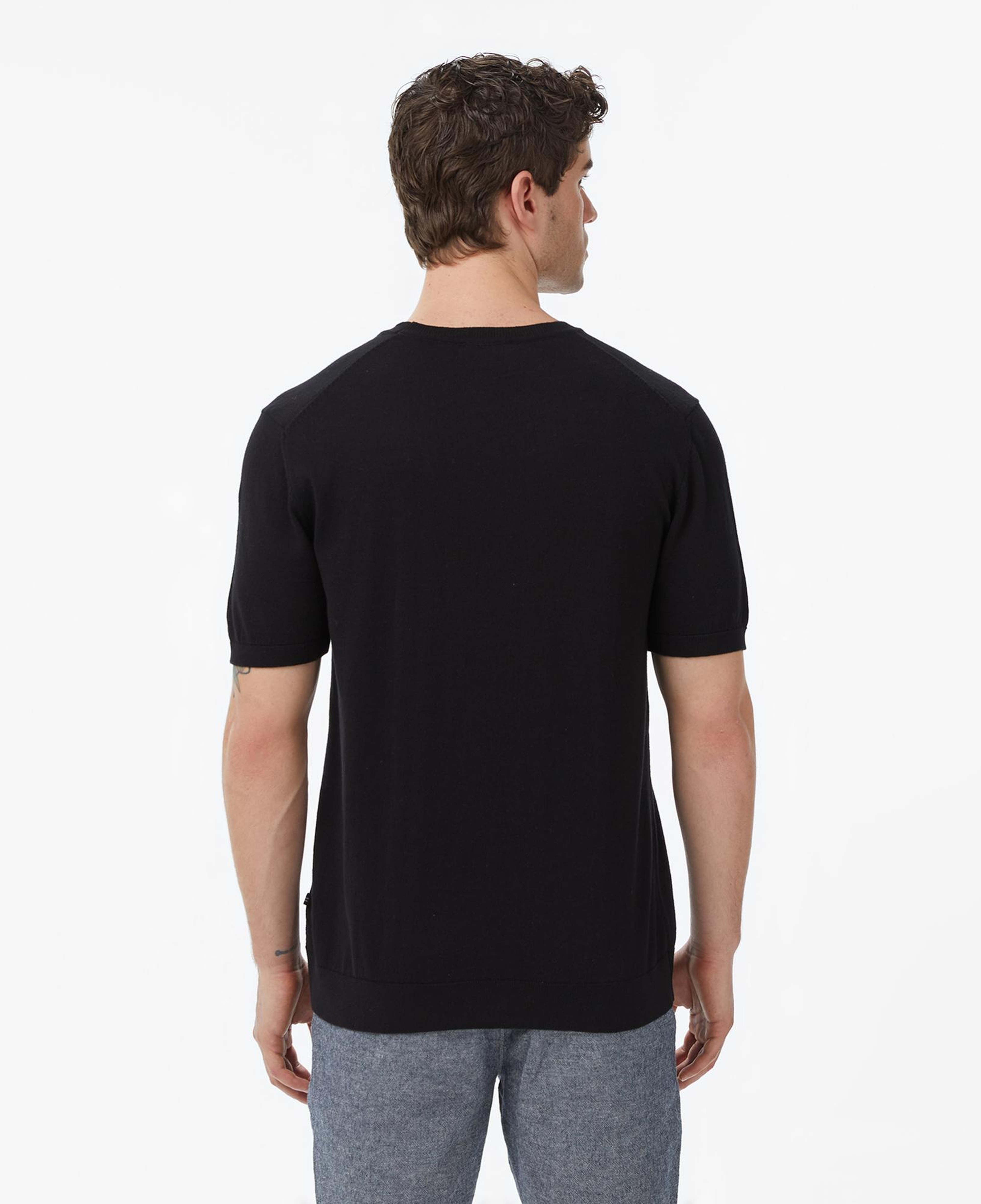 Nautica Erkek Siyah Regular Fit Kısa Kollu Triko