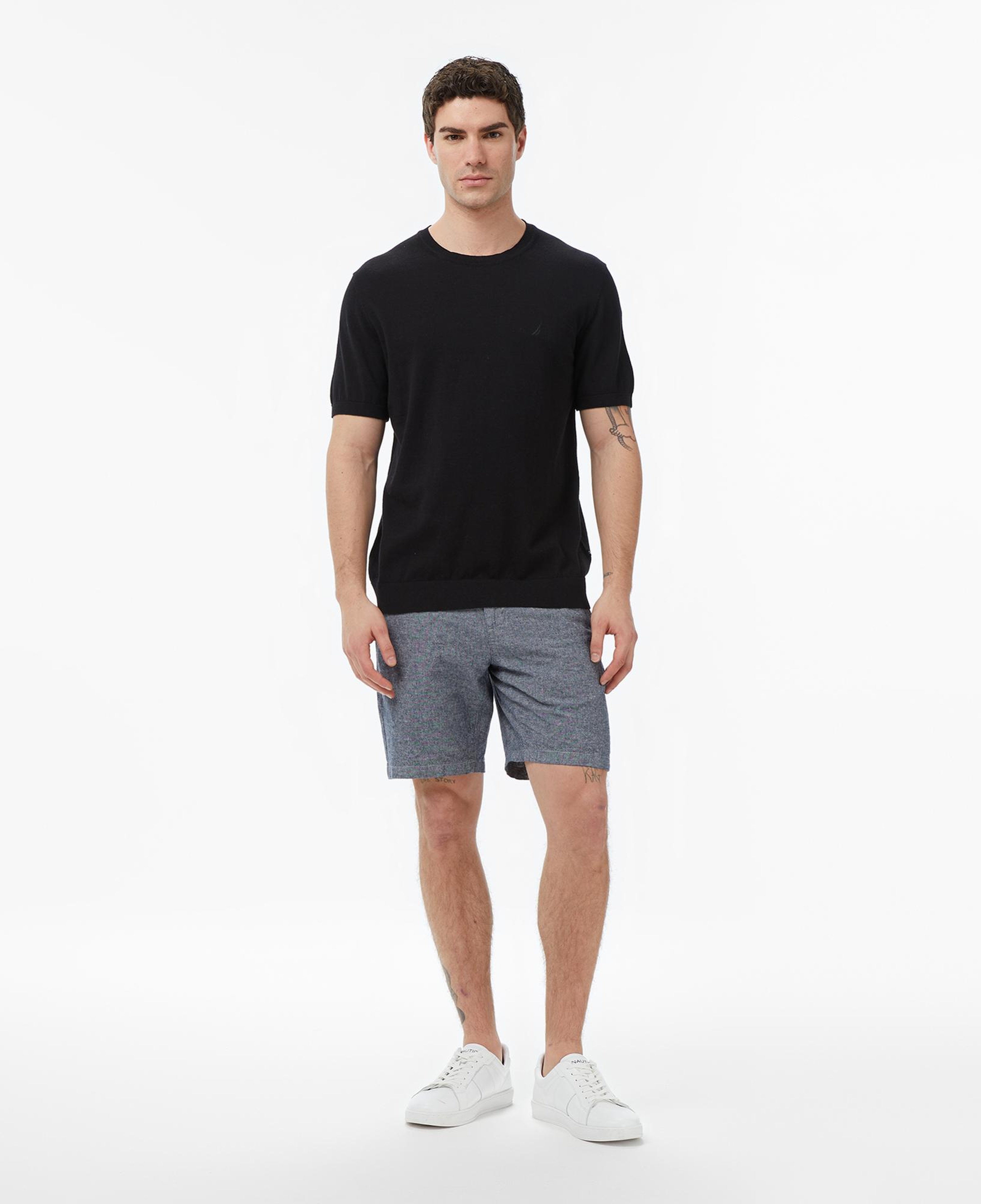 Nautica Erkek Siyah Regular Fit Kısa Kollu Triko