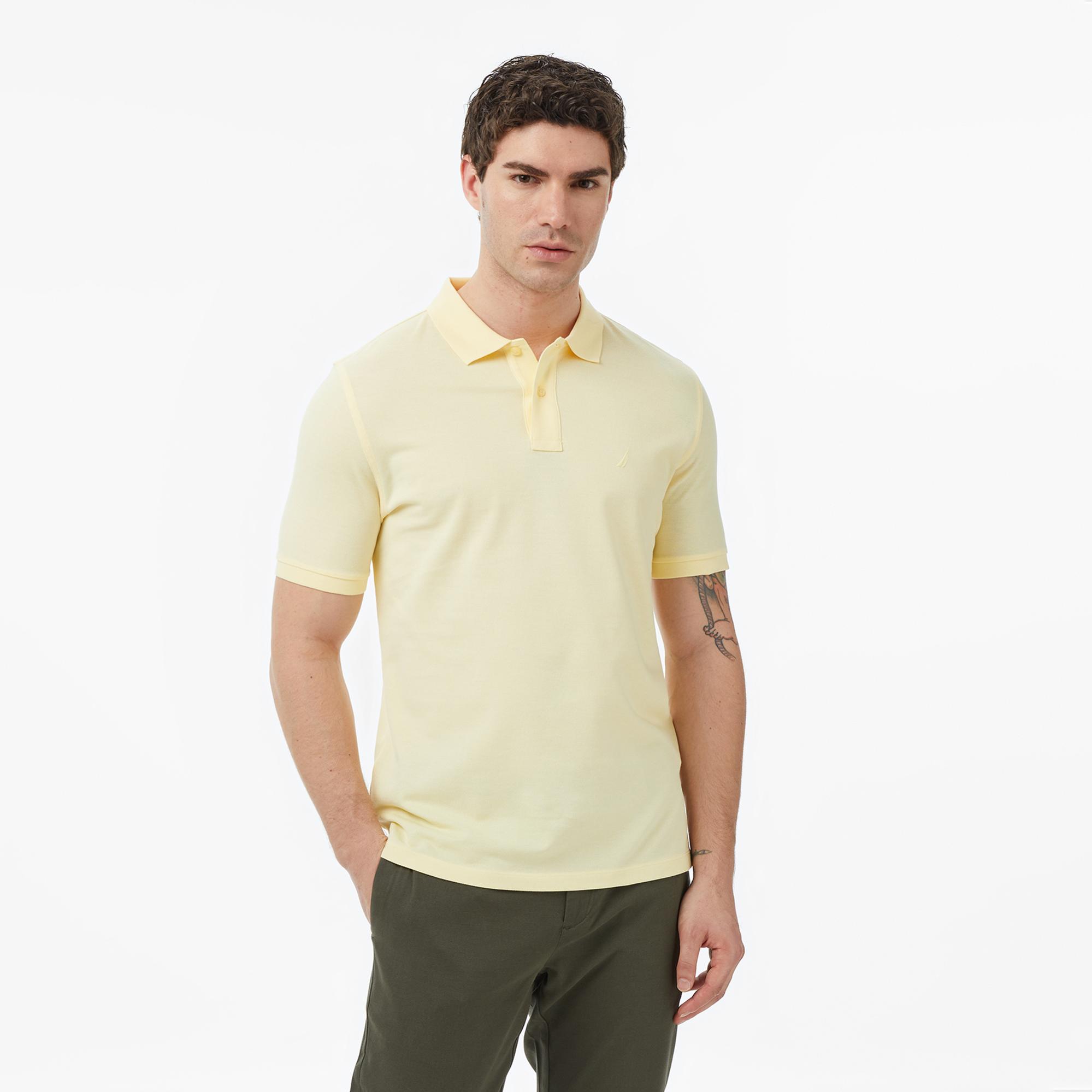 Nautica Erkek Sarı Regular Fit Polo Yaka T-Shirt