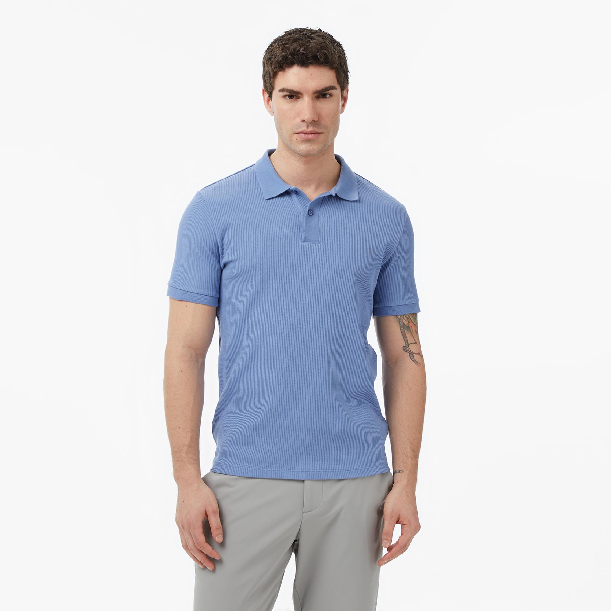 Nautica Erkek Mavi Slim Fit Polo Yaka T-Shirt