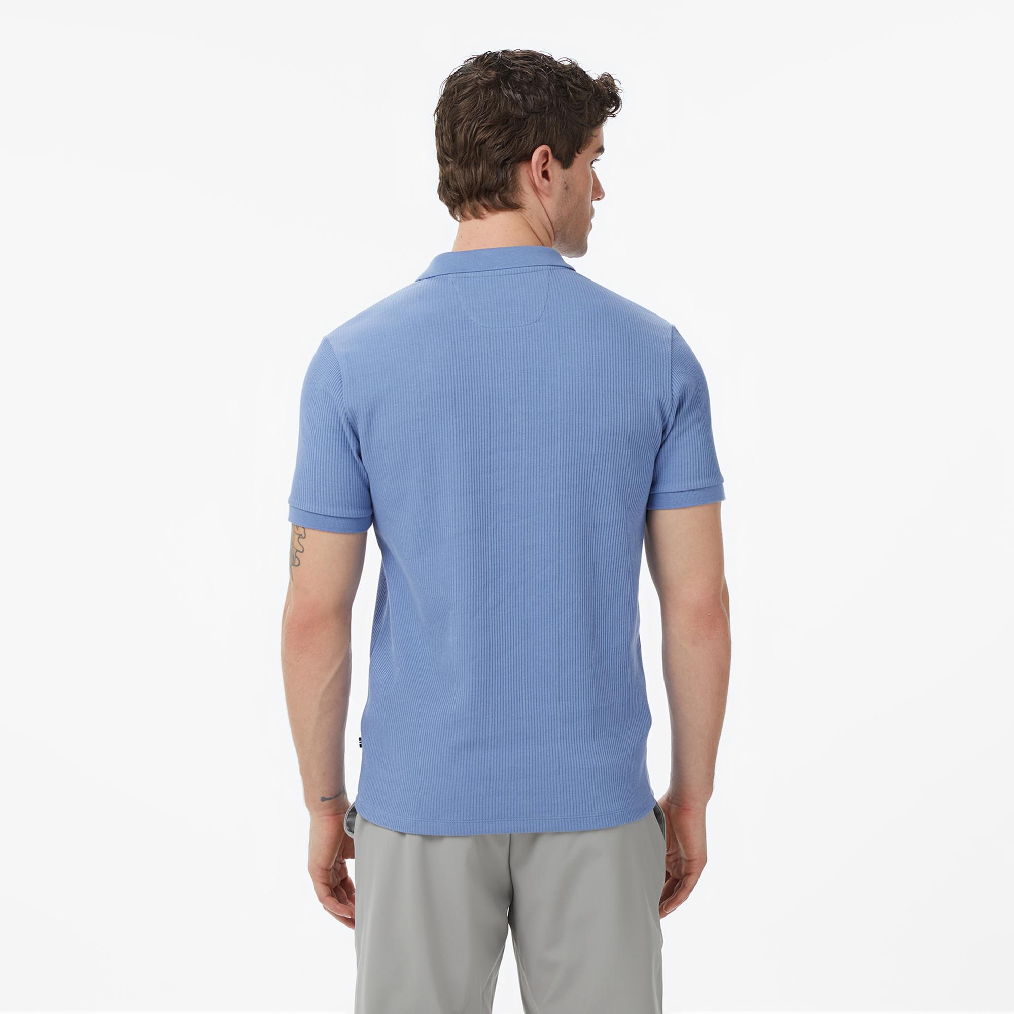 Nautica Erkek Mavi Slim Fit Polo Yaka T-Shirt