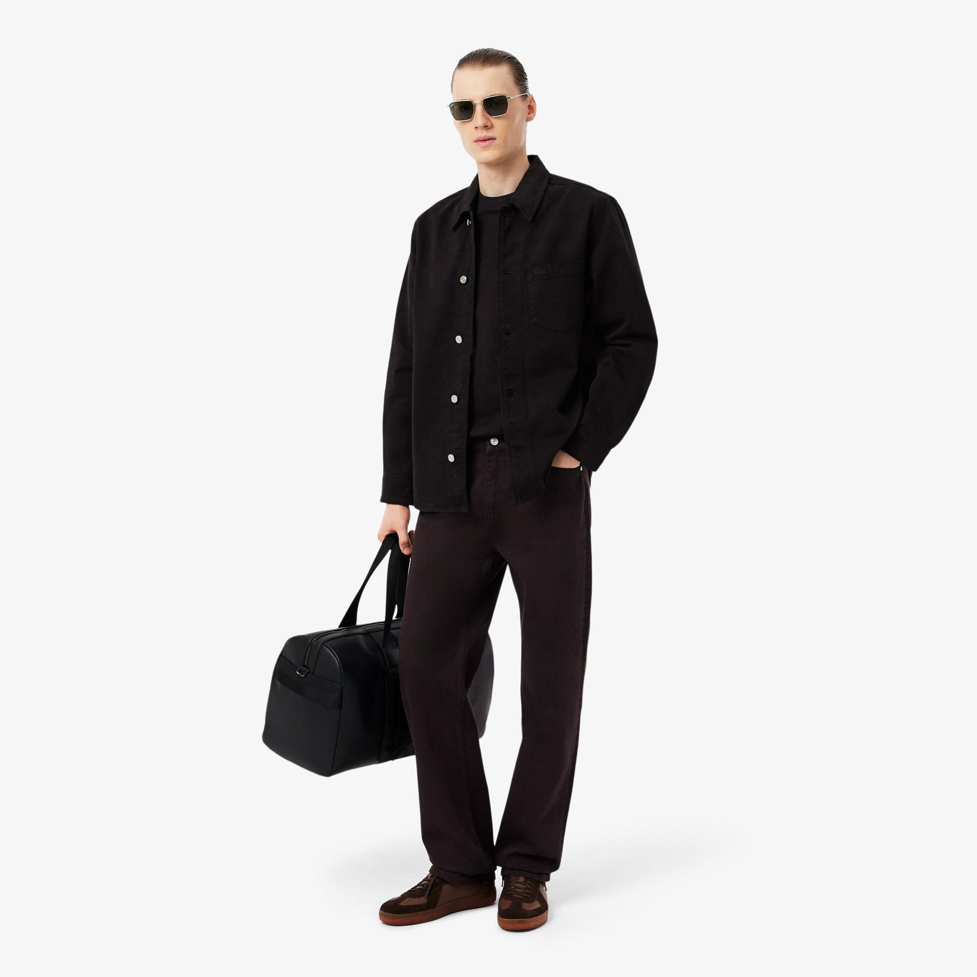 Lacoste Erkek Straight Fit Koyu Kahverengi Jean Pantolon