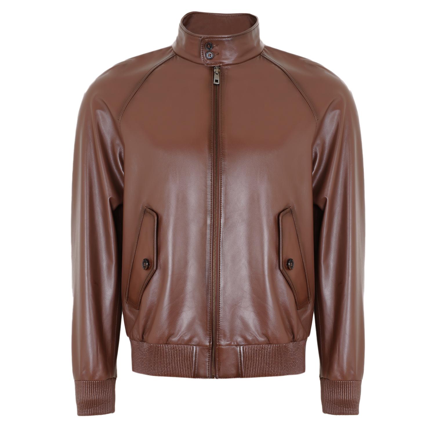 Akando Konyak Erkek Bomber Deri Ceket