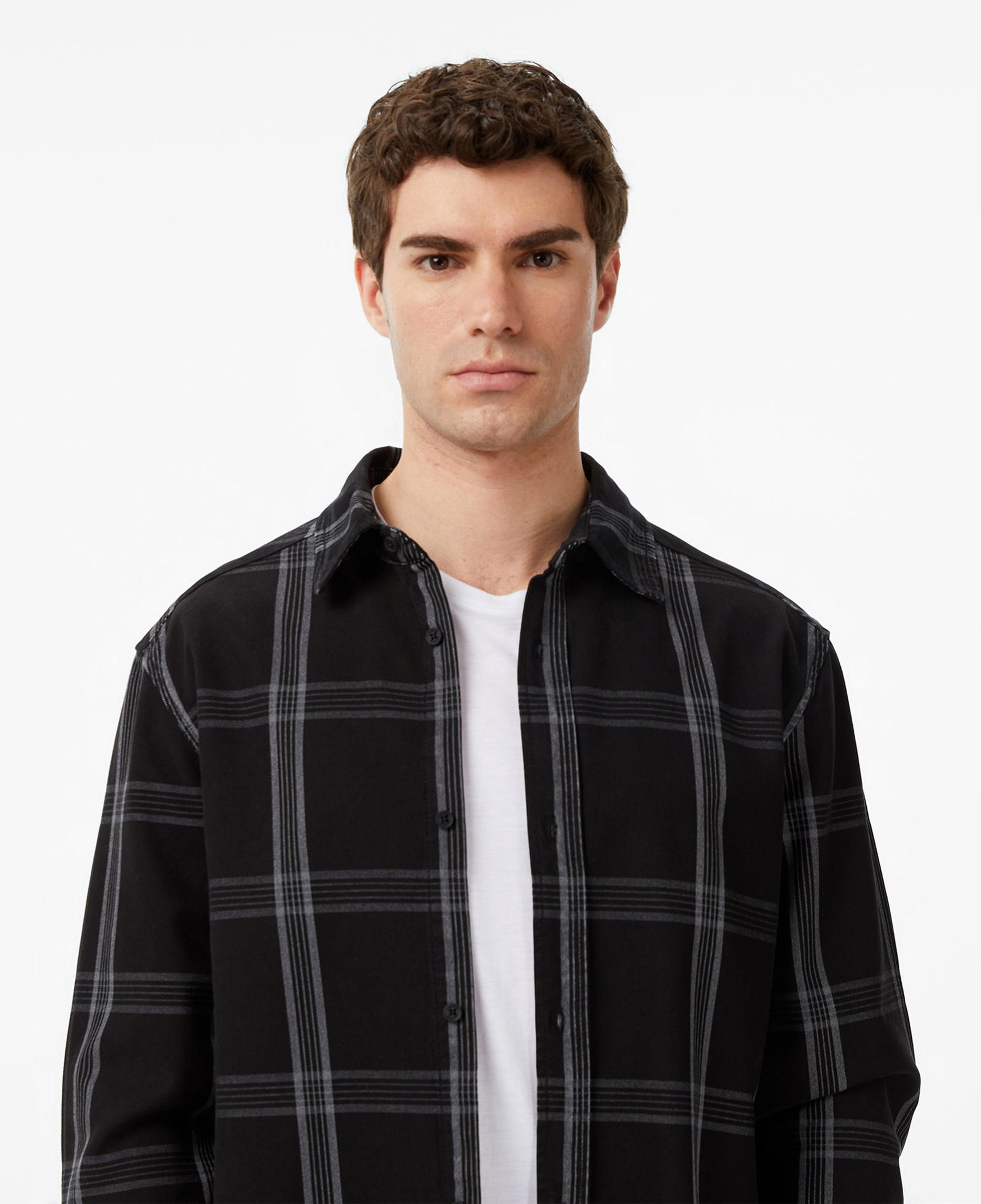 Lacoste Erkek Regular Fit Kareli Siyah Gömlek