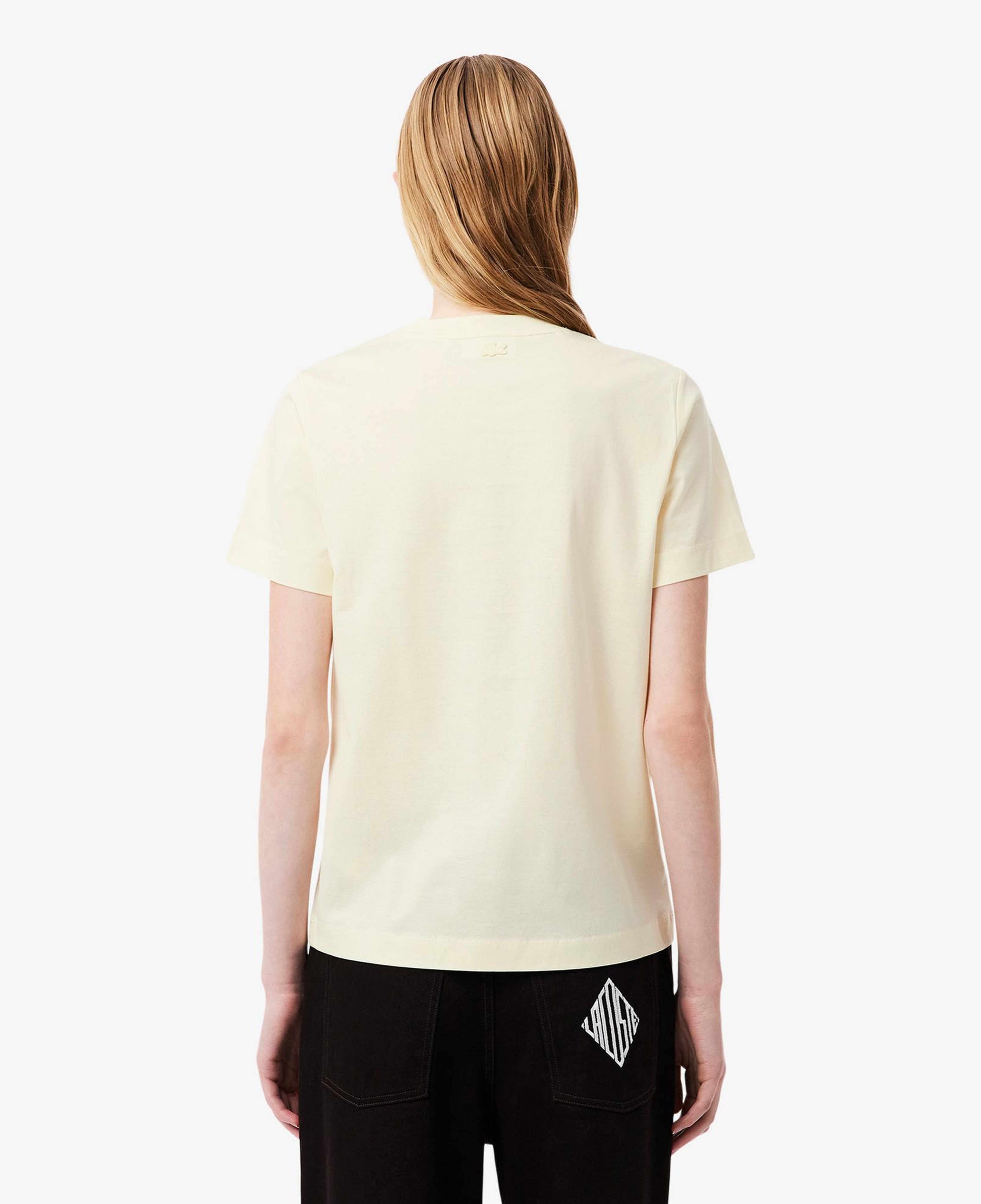 Lacoste Kadın Regular Fit Bisiklet Yaka Sarı T-Shirt