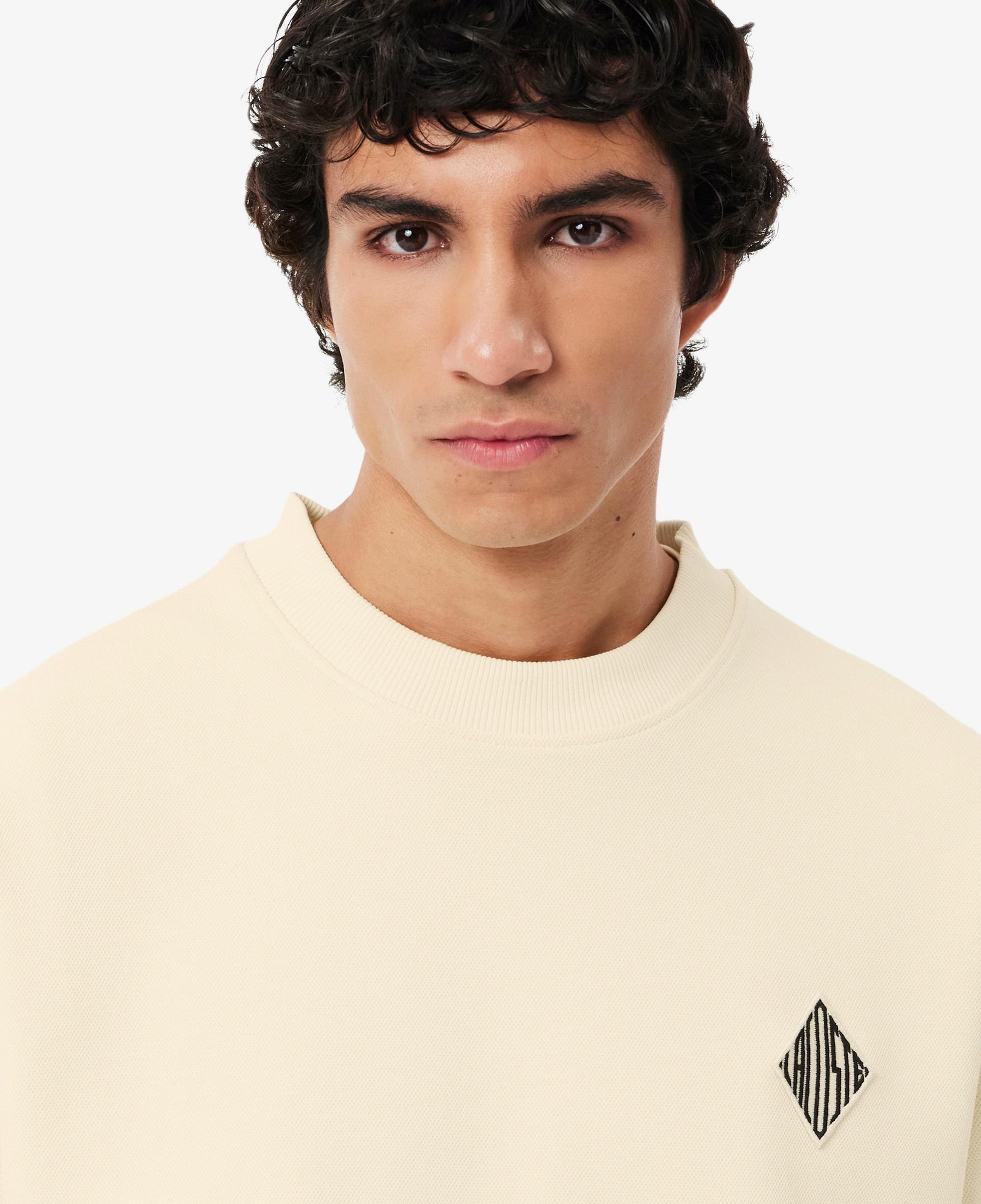 Lacoste Erkek Loose Fit Bisiklet Yaka Sarı Sweatshirt