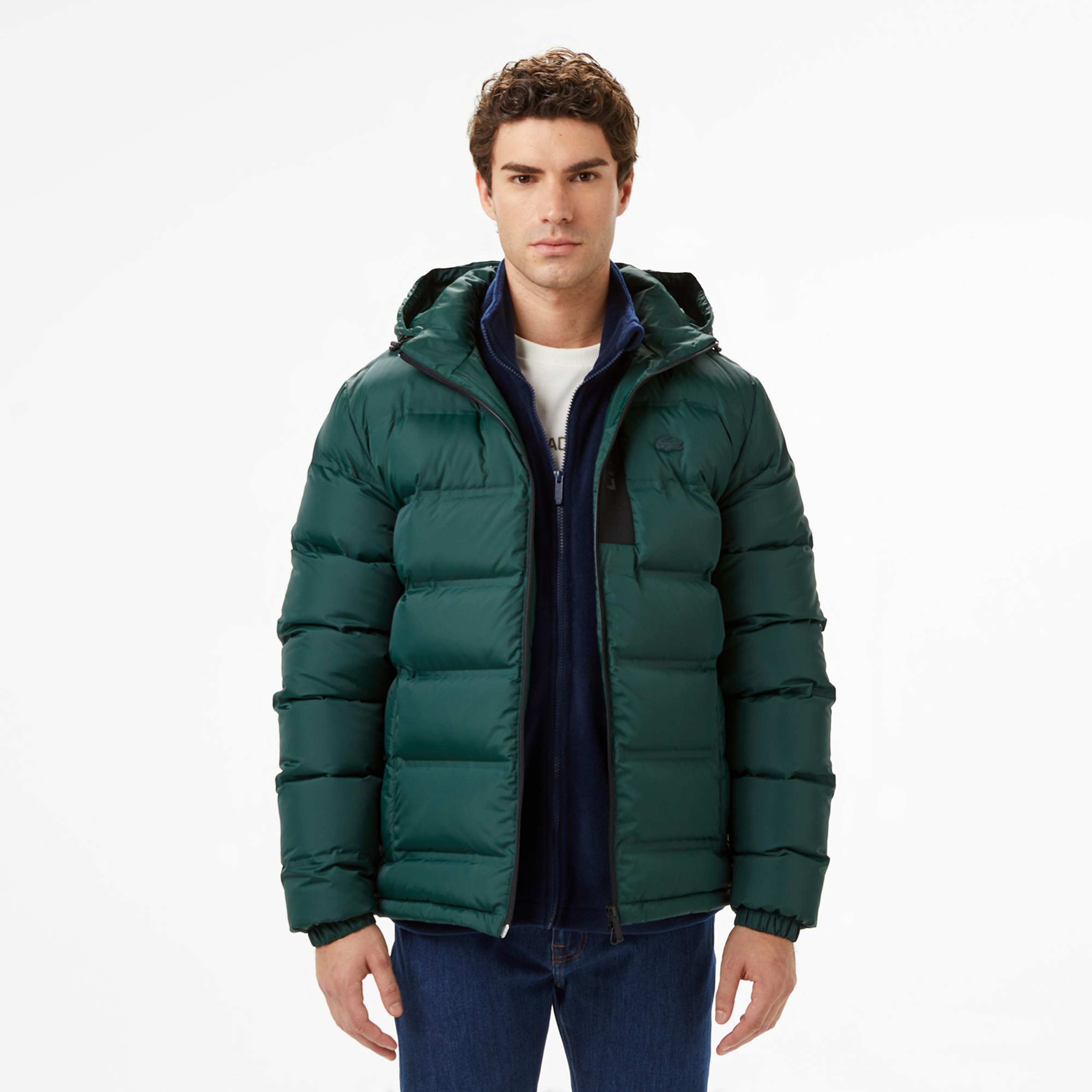 Lacoste Erkek Regular Fit Koyu Yeşil Şişme Mont