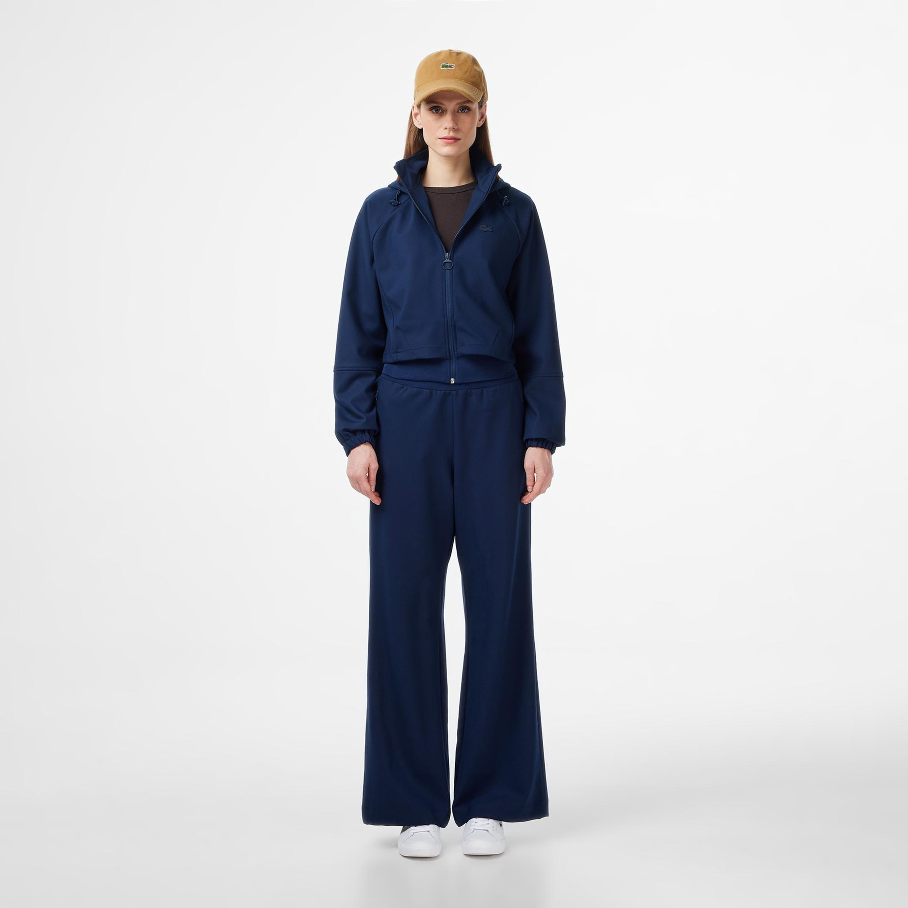 Lacoste Kadın Regular Fit Kapüşonlu Lacivert Dış Gömlek