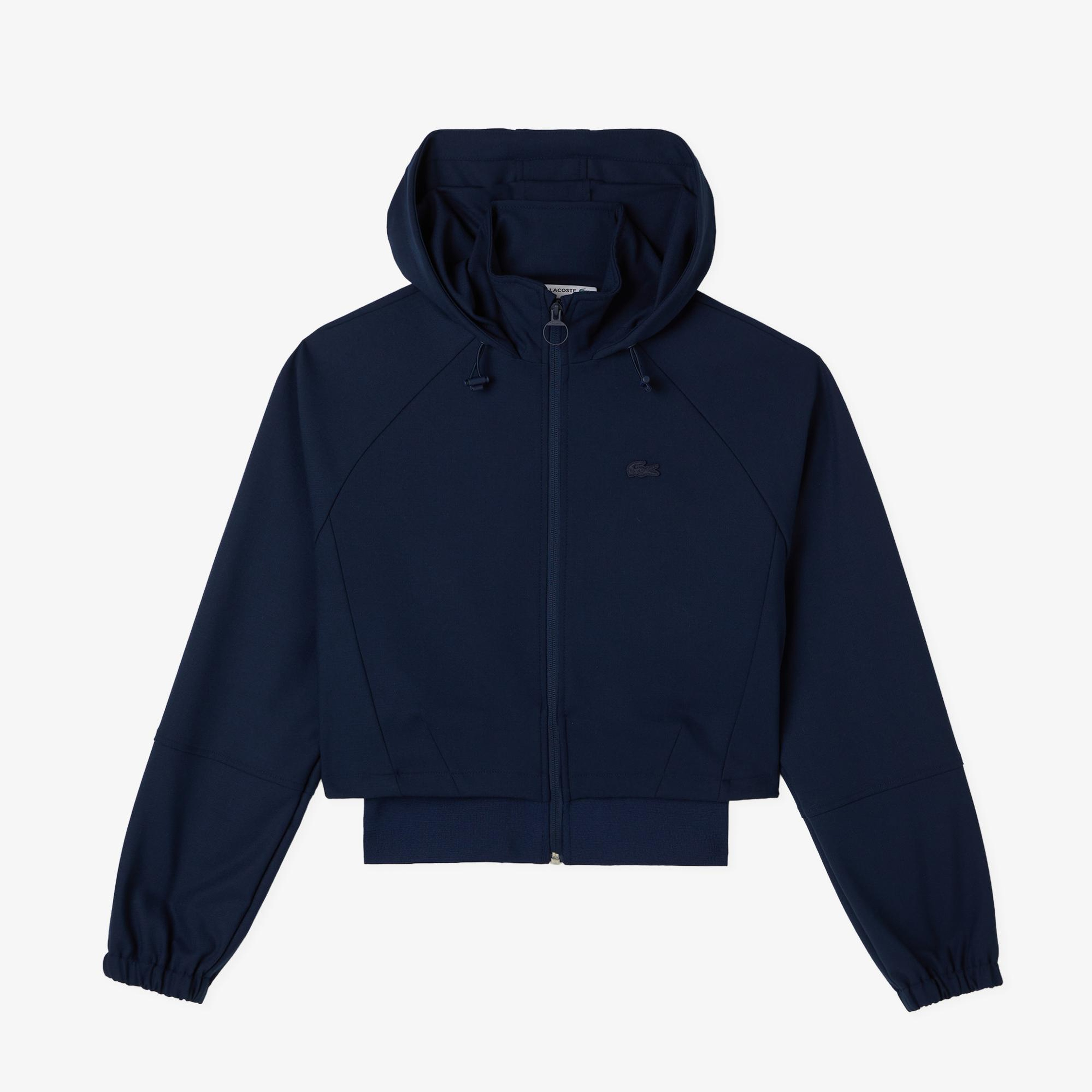 Lacoste Kadın Regular Fit Kapüşonlu Lacivert Dış Gömlek