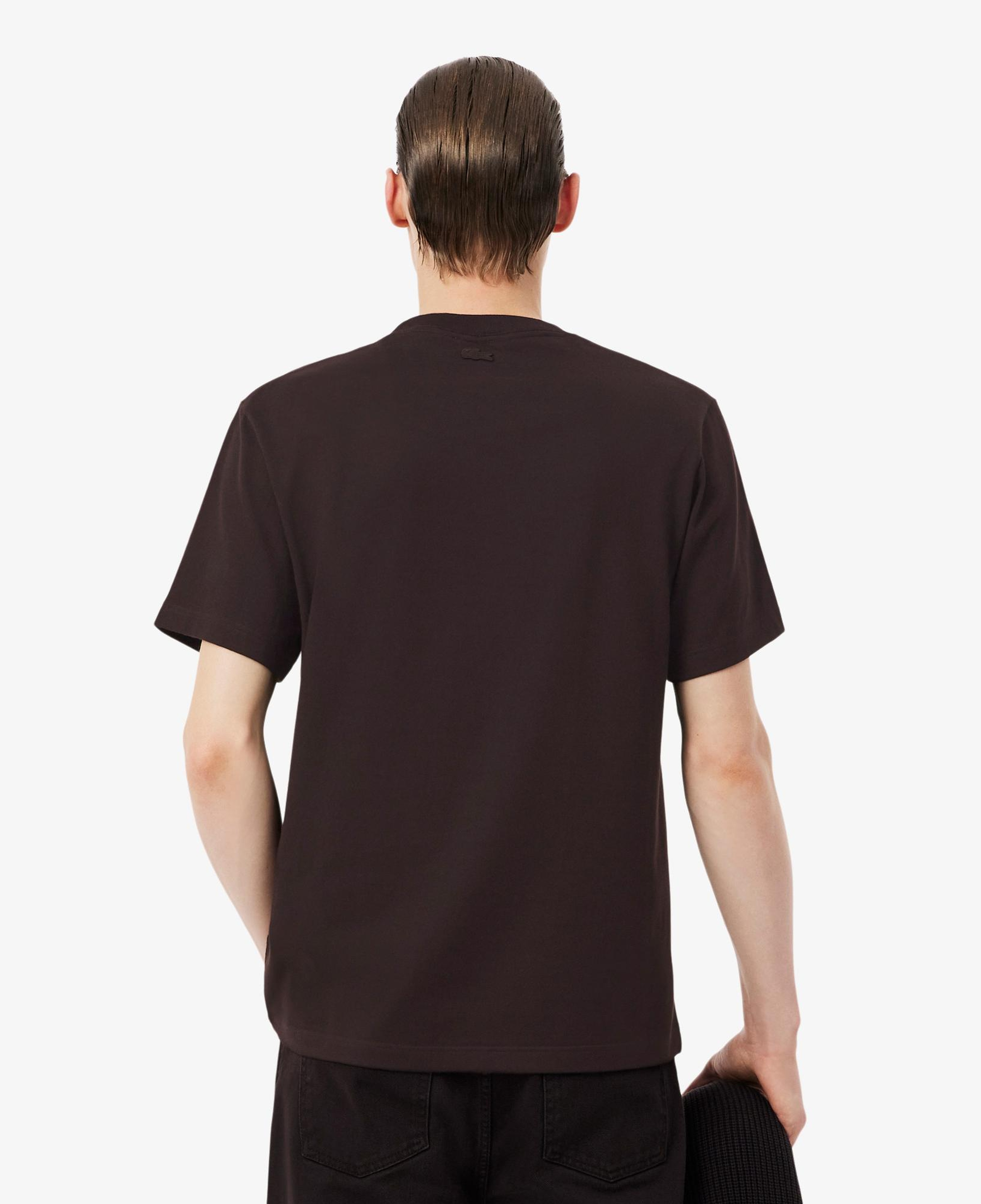 Lacoste Erkek Classic Fit Bisiklet Yaka Koyu Kahverengi T-Shirt