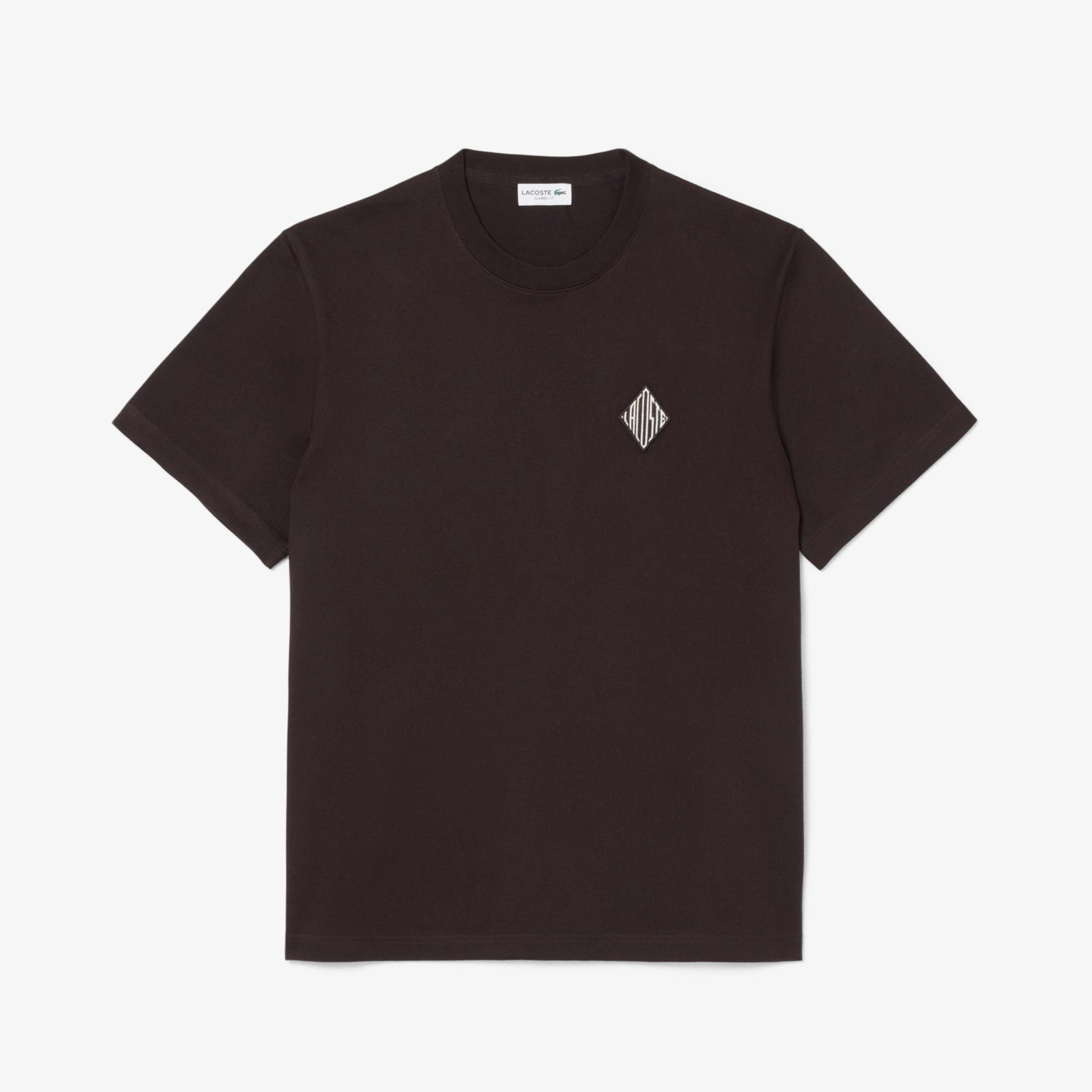 Lacoste Erkek Classic Fit Bisiklet Yaka Koyu Kahverengi T-Shirt