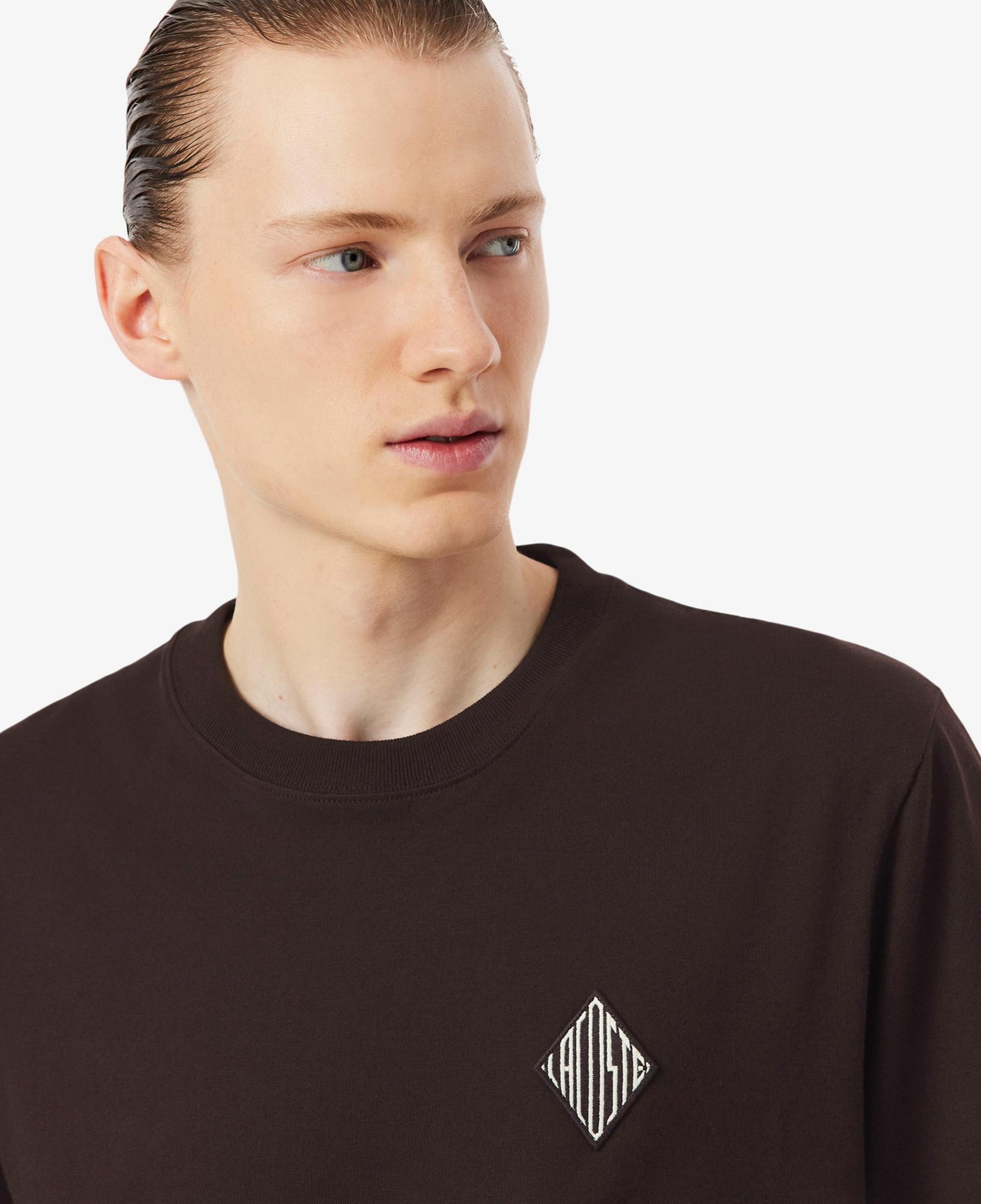 Lacoste Erkek Classic Fit Bisiklet Yaka Koyu Kahverengi T-Shirt