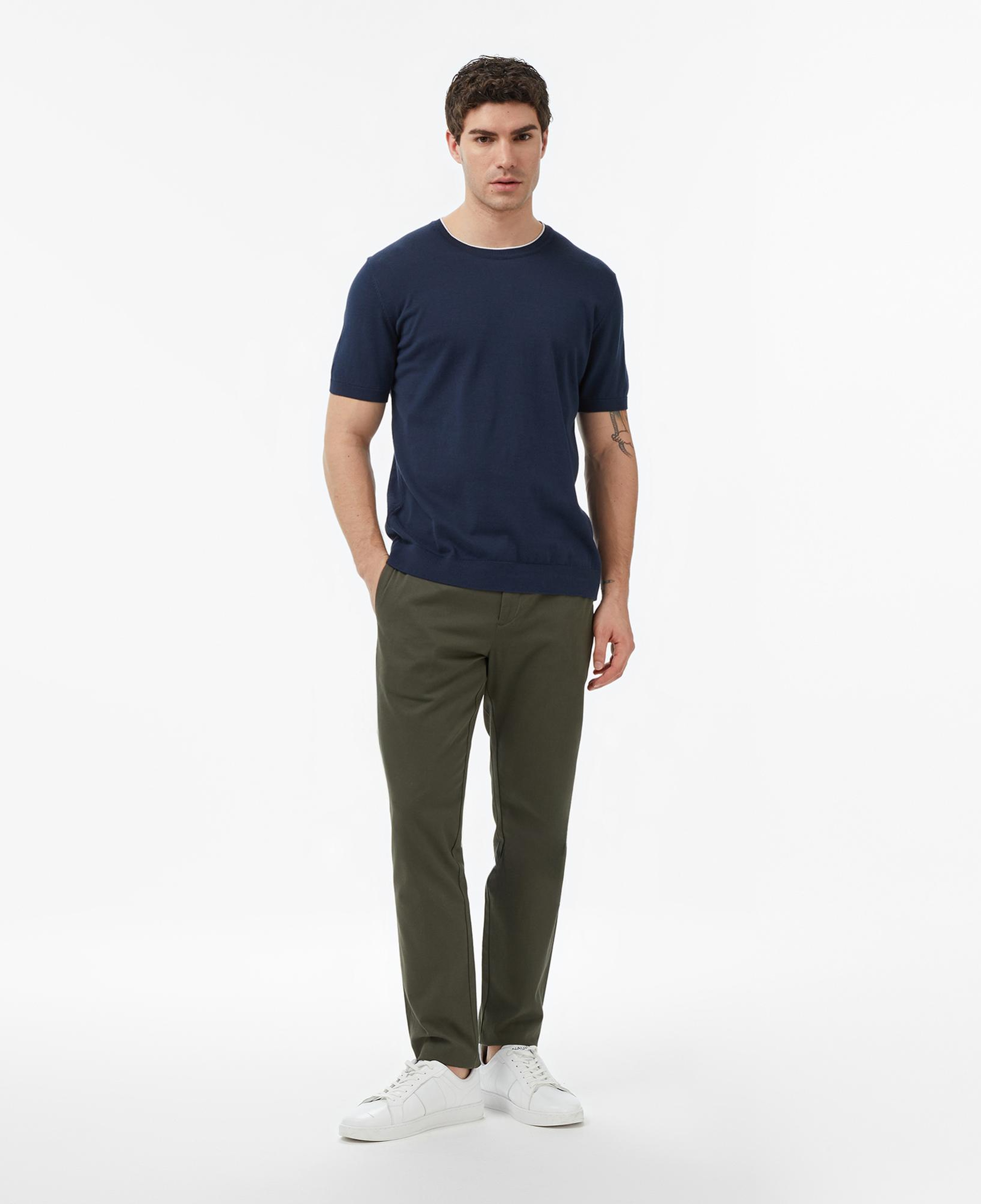 Nautica Erkek Lacivert Regular Fit Kısa Kollu Triko