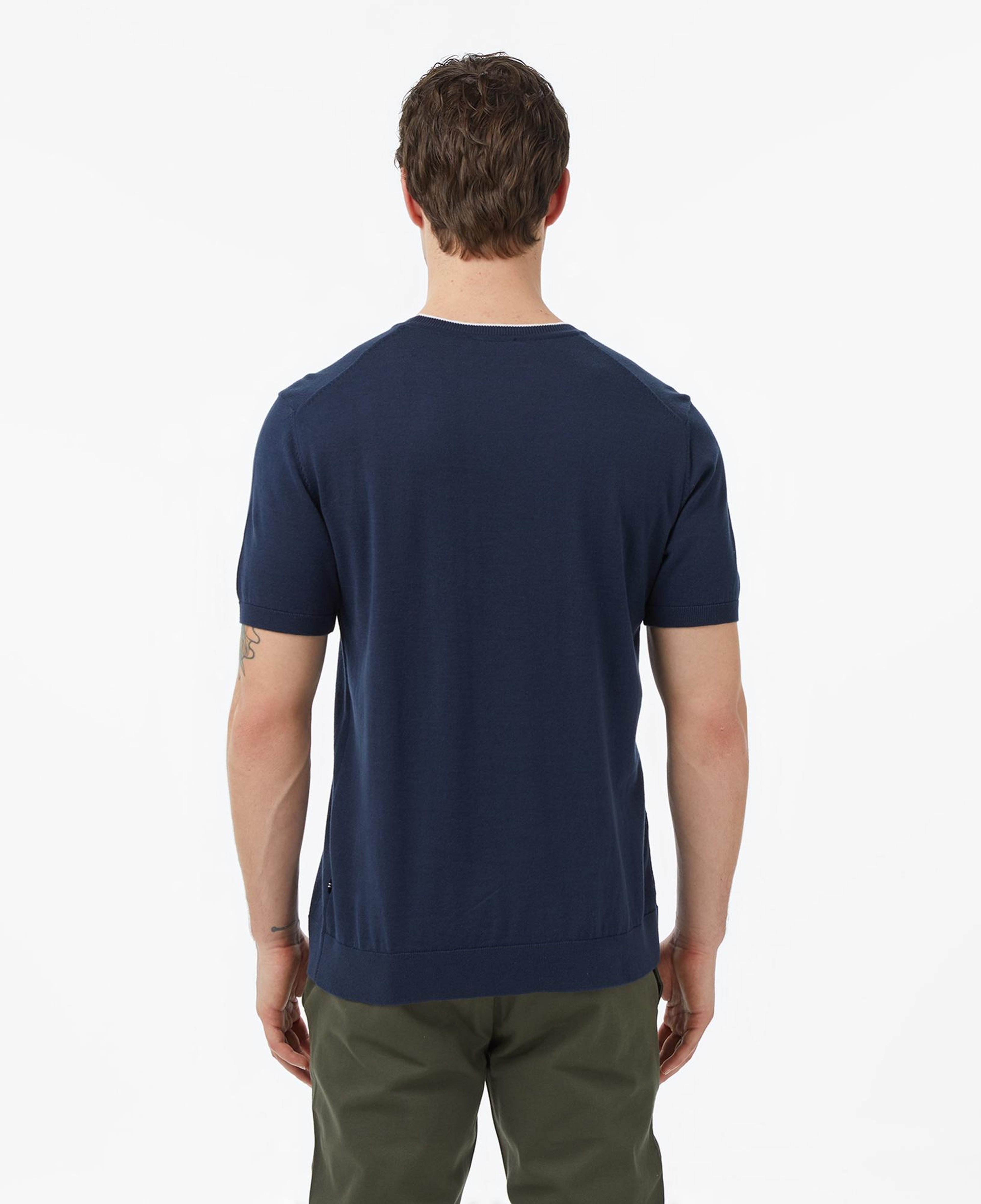 Nautica Erkek Lacivert Regular Fit Kısa Kollu Triko