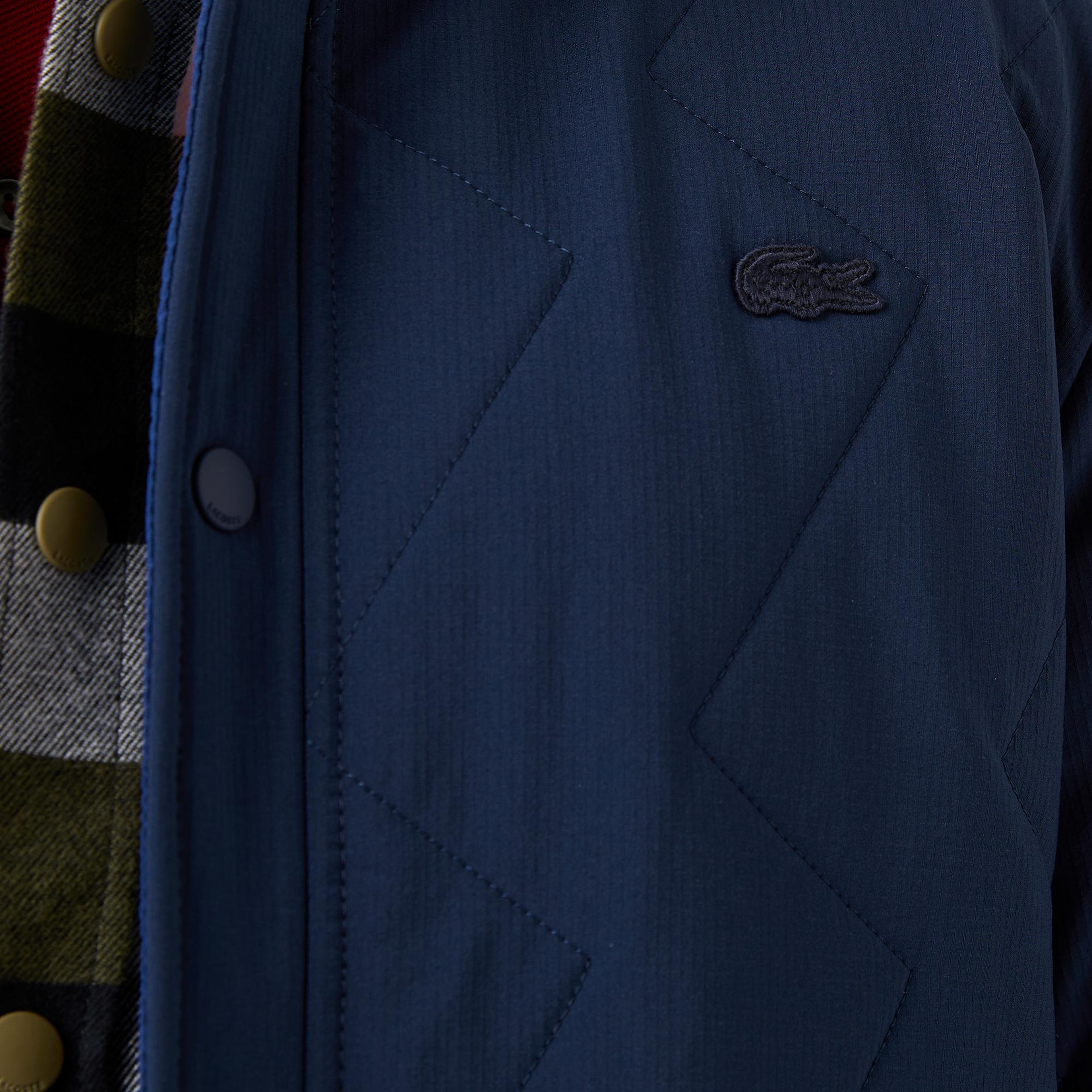 Lacoste Erkek Dik Yaka Çift Taraflı Lacivert Mont