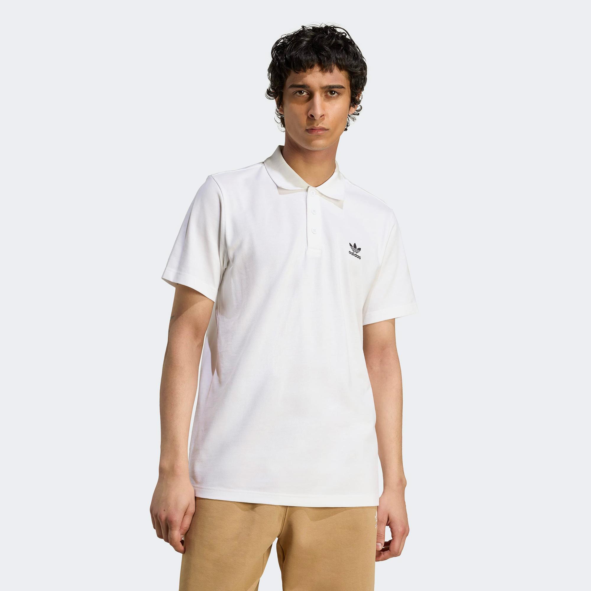adidas Trefoil Essentials Erkek Beyaz Polo