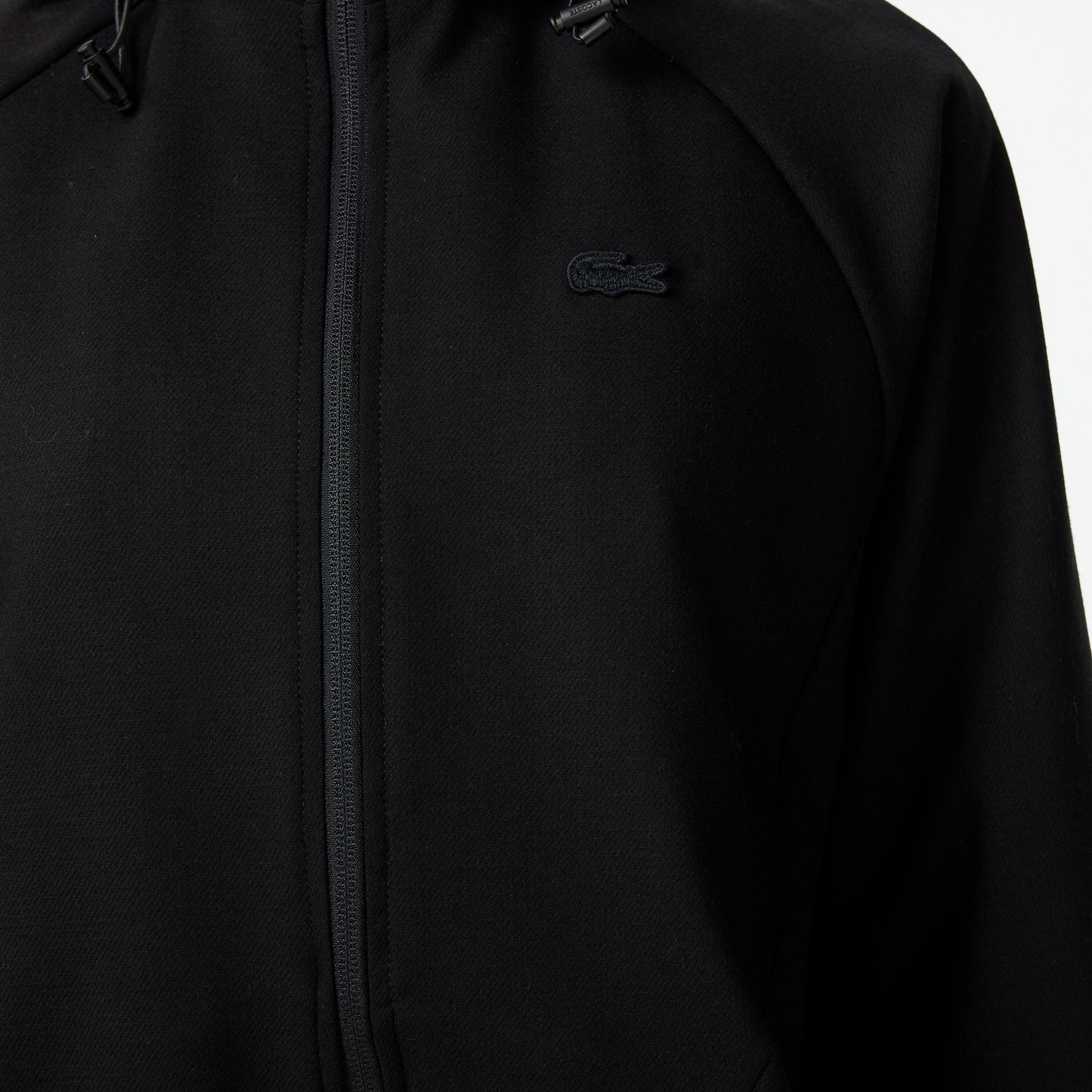 Lacoste Kadın Regular Fit Kapüşonlu Siyah Dış Gömlek