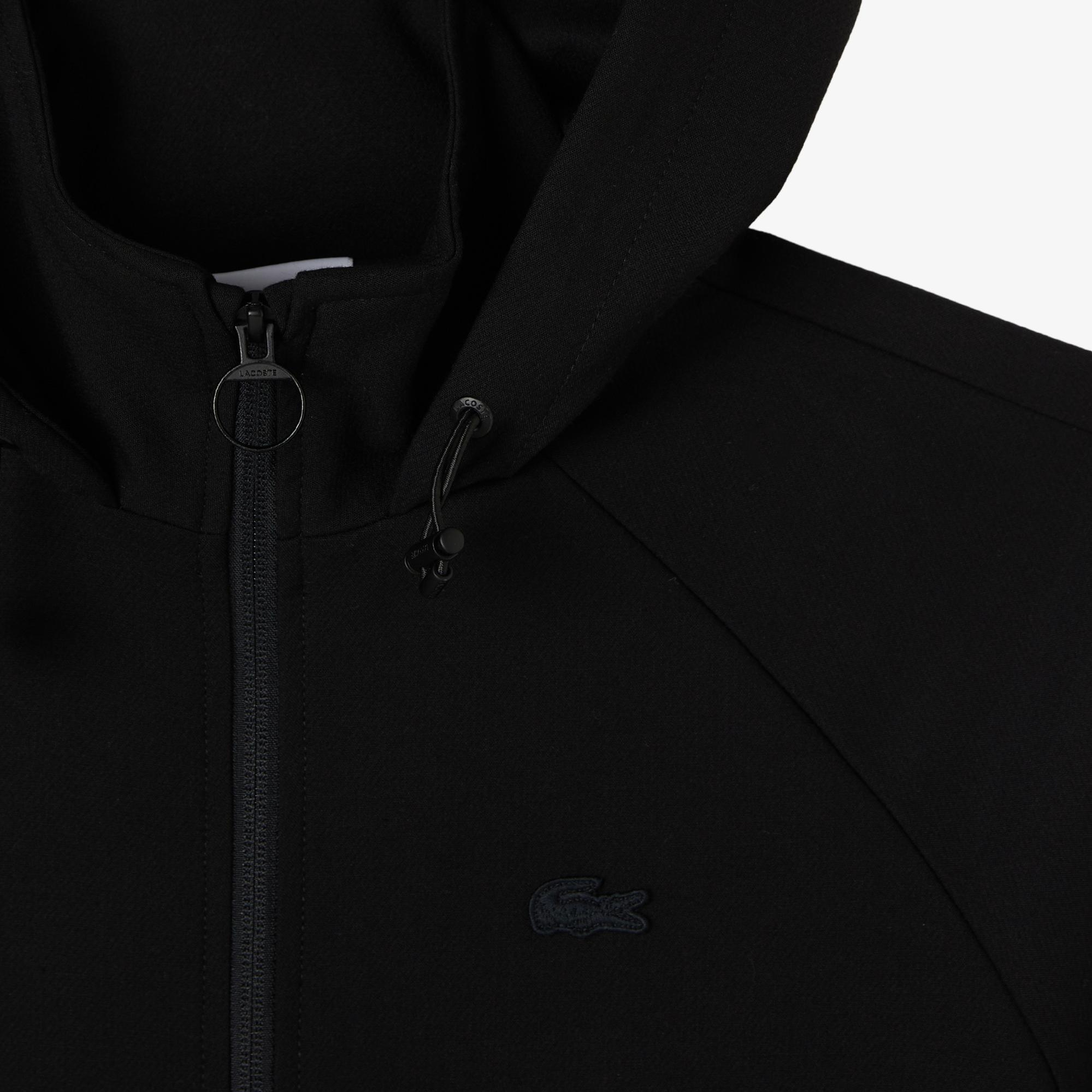 Lacoste Kadın Regular Fit Kapüşonlu Siyah Dış Gömlek