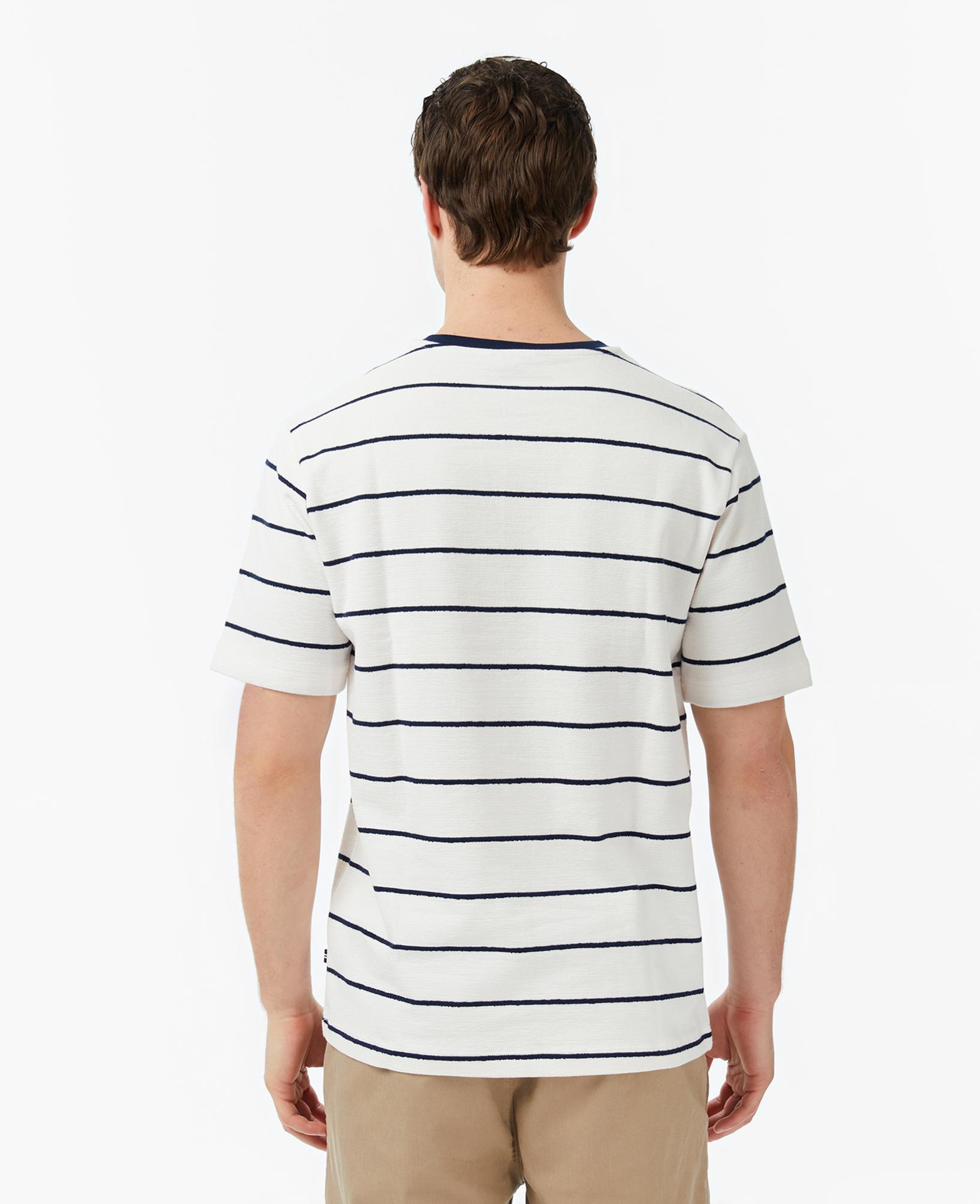 Nautica Erkek Lacivert Regular Fit Çizgili T-Shirt