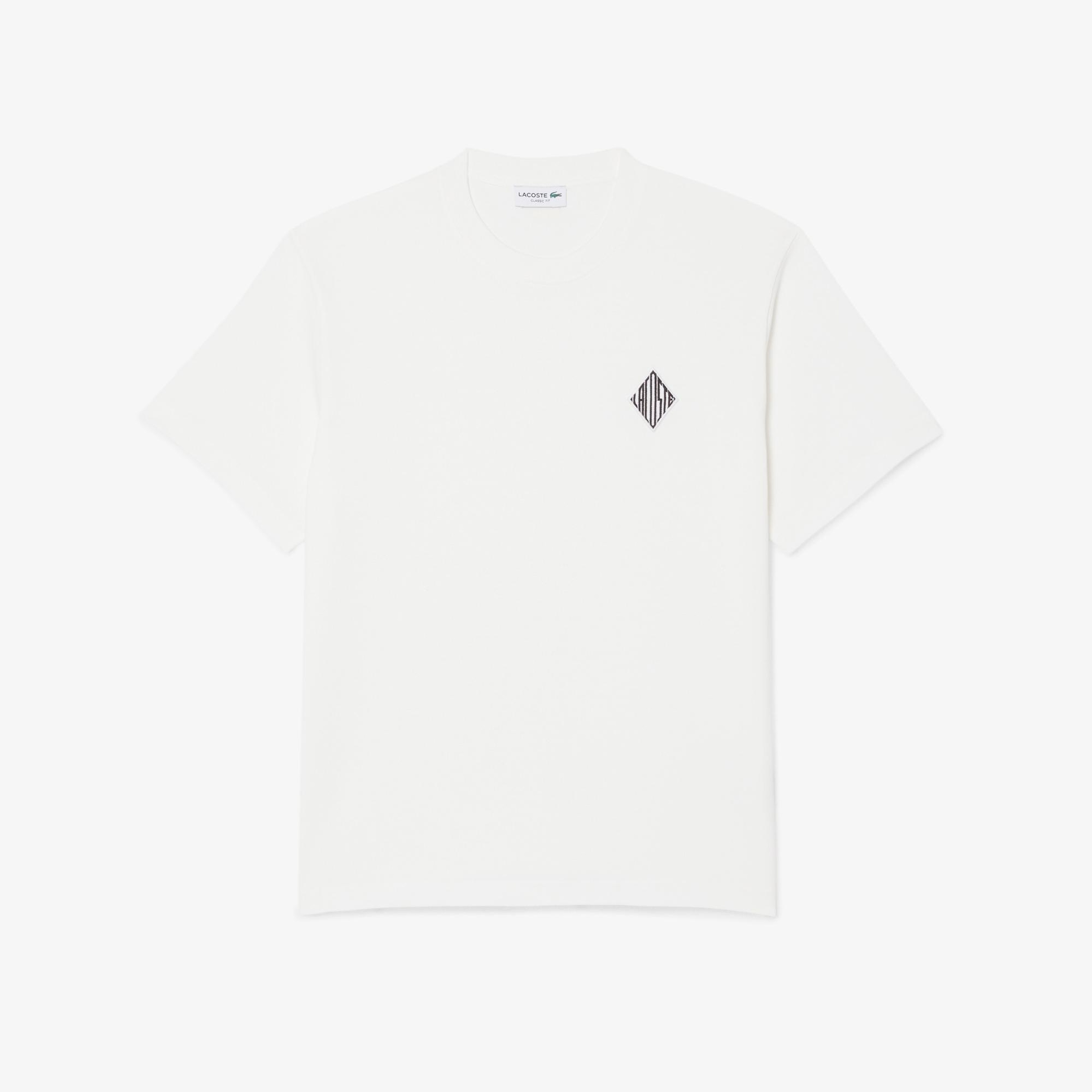 Lacoste Erkek Classic Fit Bisiklet Yaka Beyaz T-Shirt