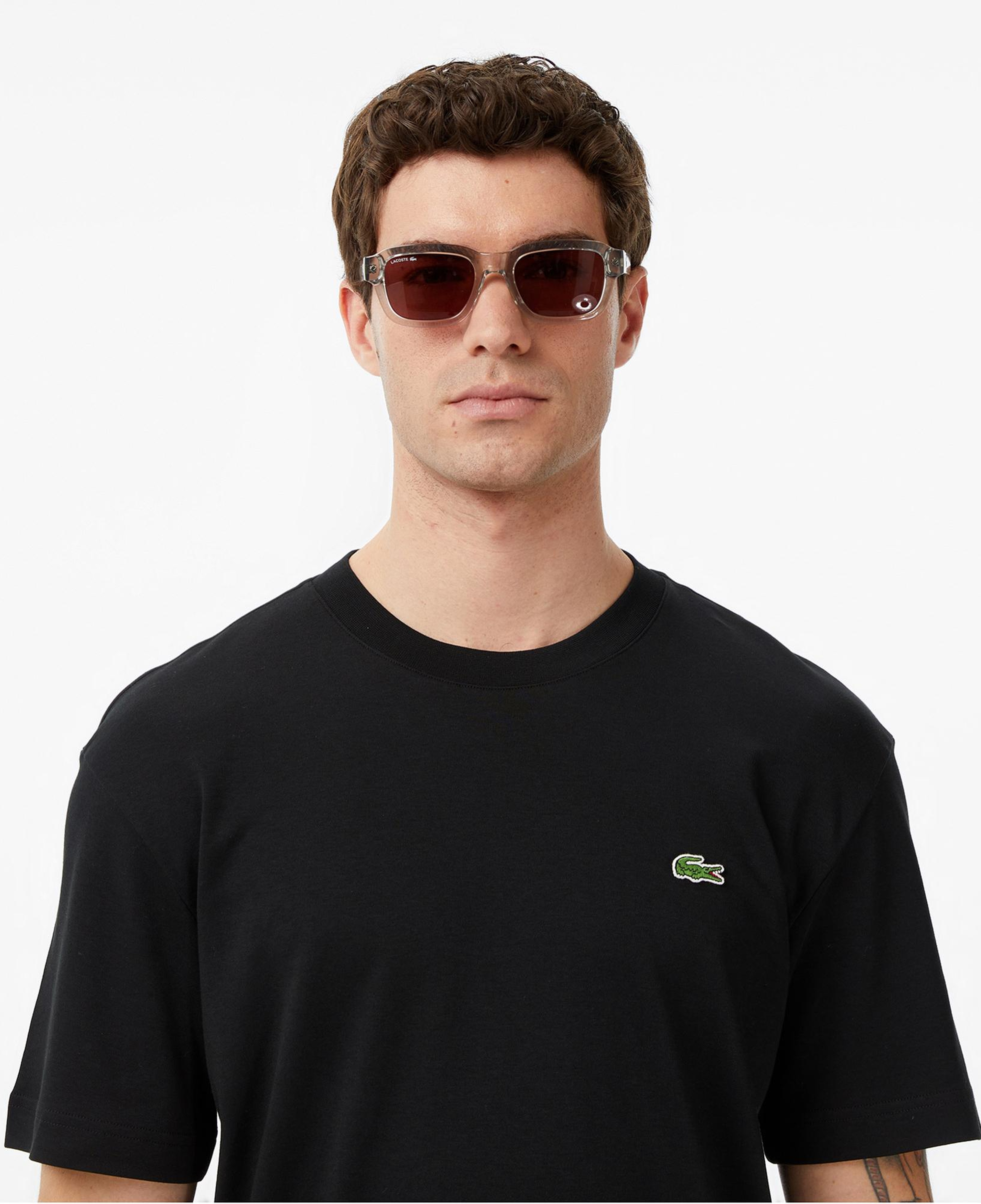 Lacoste Unisex Relaxed Fit Bisiklet Yaka Organik Pamuk Siyah T-Shirt